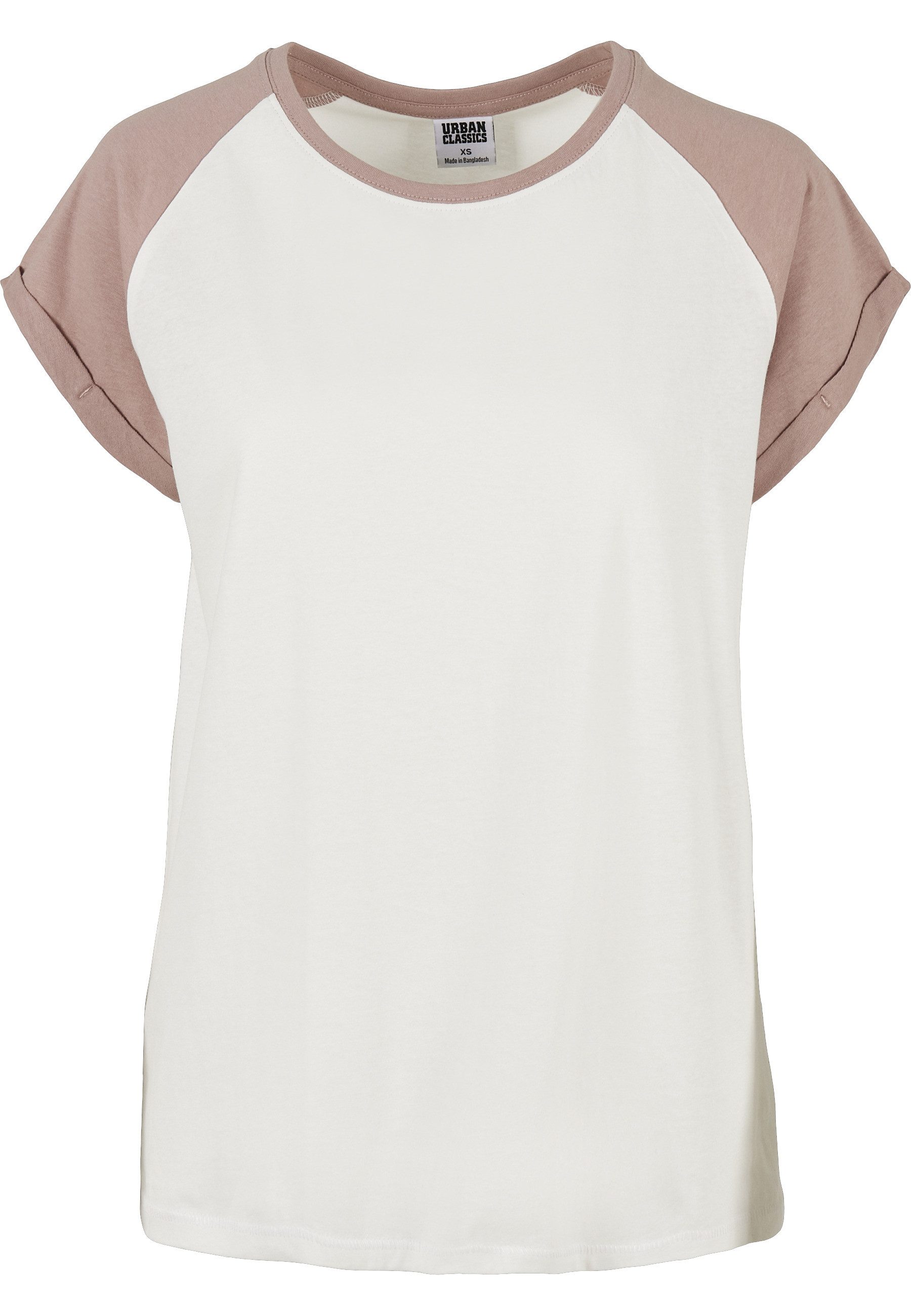 URBAN CLASSICS Kurzarmshirt Urban Classics Damen Ladies Contrast Raglan Tee (1-tlg)