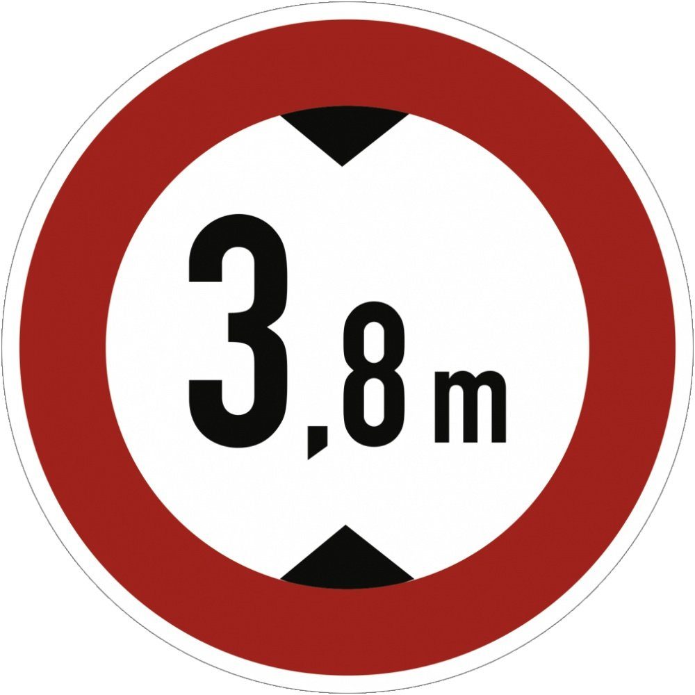 Aufkleber 'max. Durchfahrtshöhe 2,4 M' – 12 Stück, ⌀ 25 Mm, Wasserfest & UV-beständig (StVO Z‑265)
