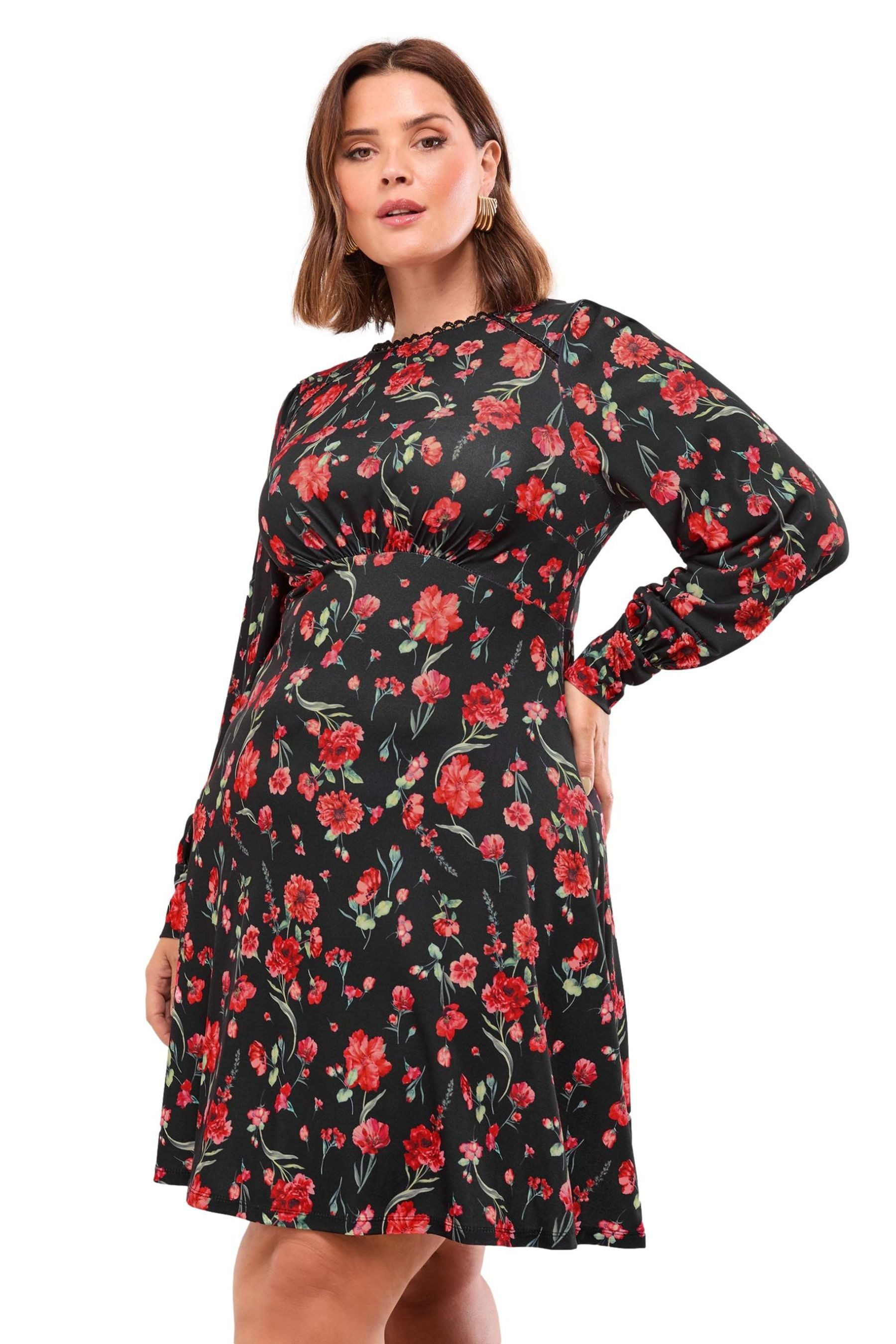 LIPSY Jerseykleid Lipsy Minikleid mit Spitze, Curve (1-tlg)