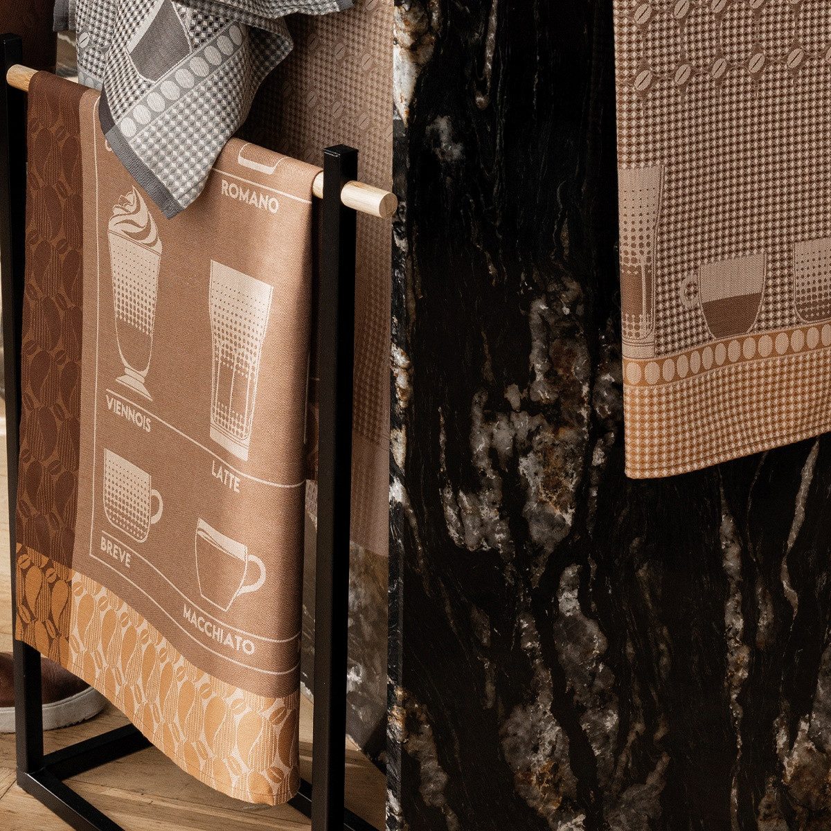 Le Jacquard Francais Geschirrtuch Geschirrtuch Barista Moccacino 60x80 cm, günstig online kaufen