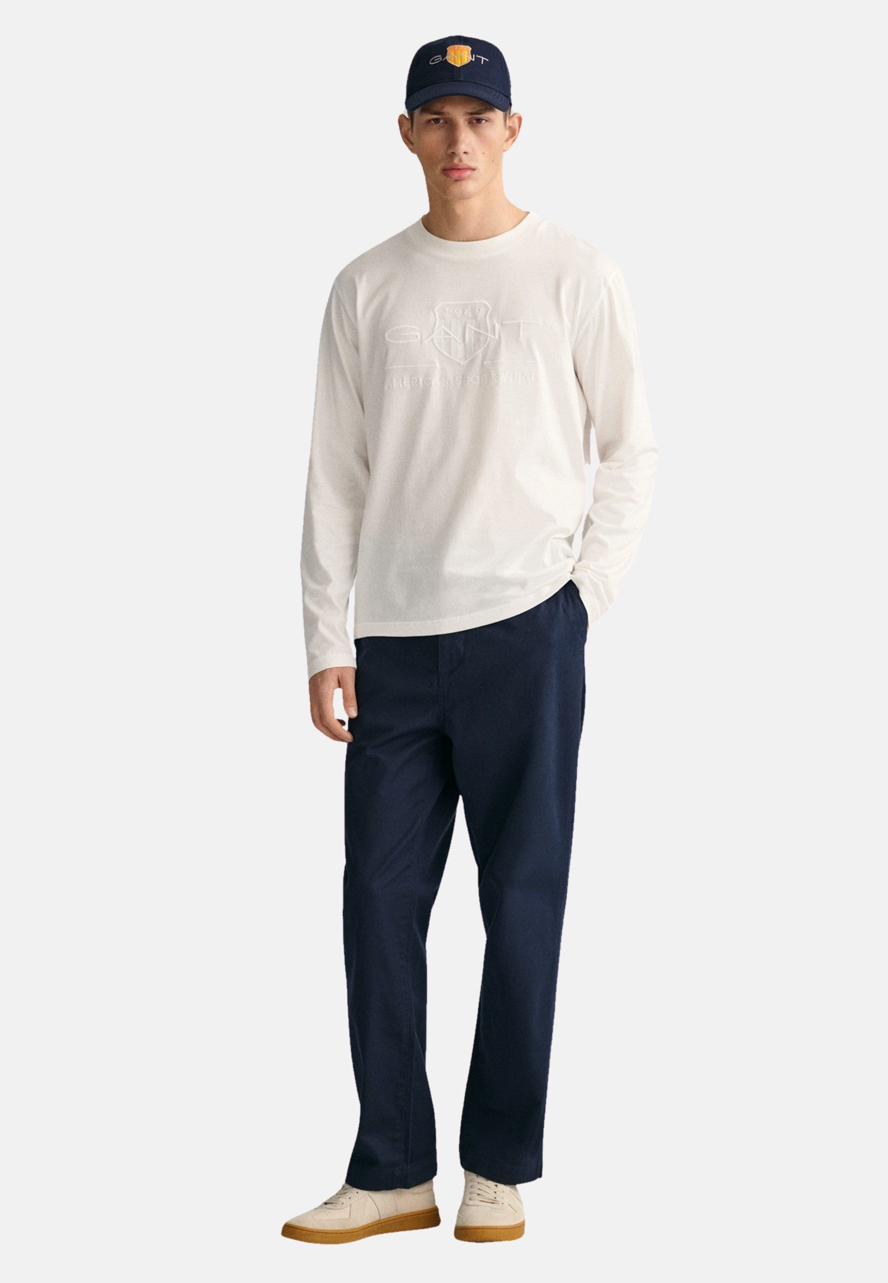 Gant Longsleeve Longsleeve Langarmshirt Tonal Shield (1-tlg)