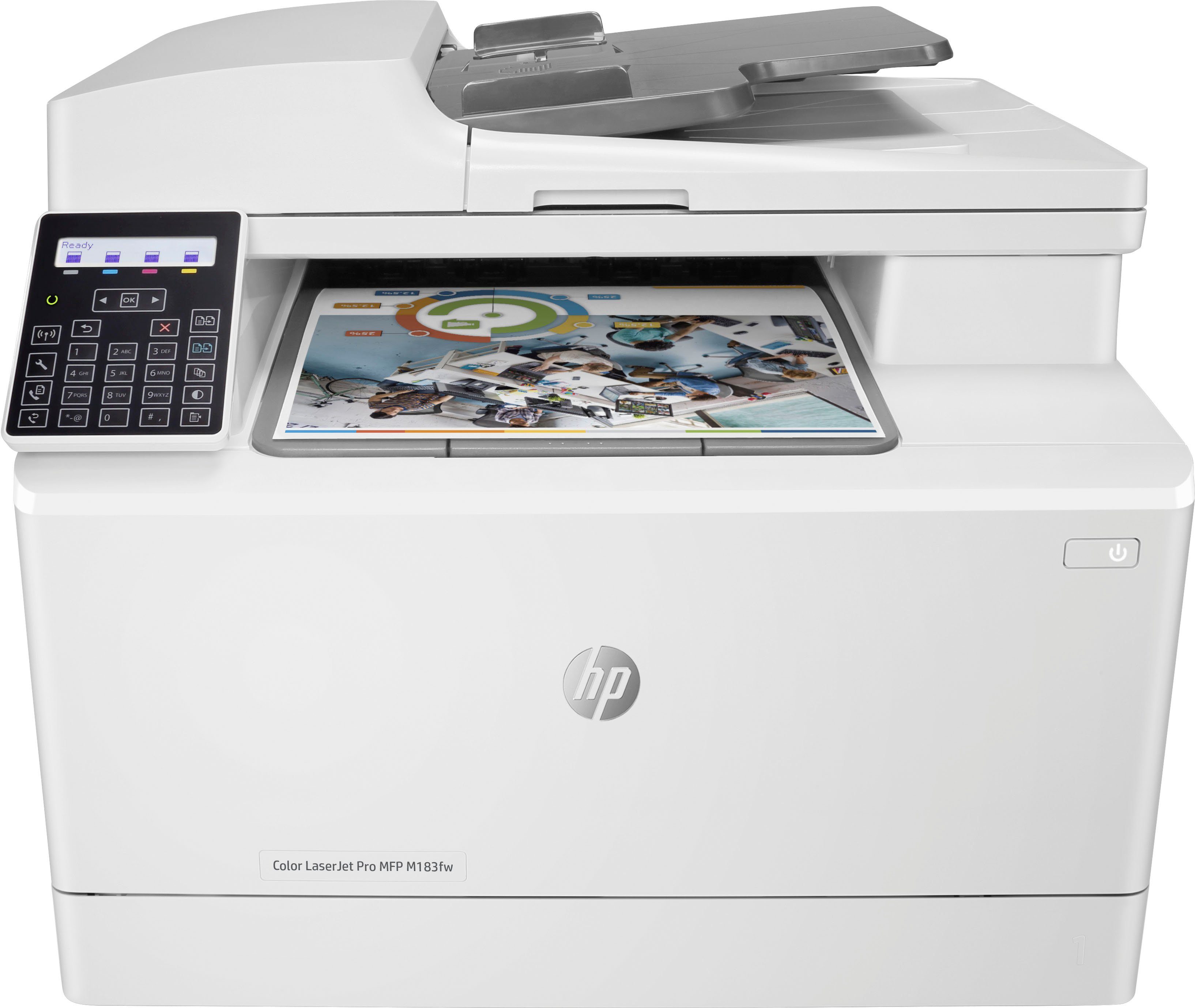 HP Color LaserJet Pro MFP Multifunktionsdrucker, kompatibel) (LAN (Ethernet), Instant Wi-Fi Direct, WLAN M183fw Ink (Wi-Fi), HP