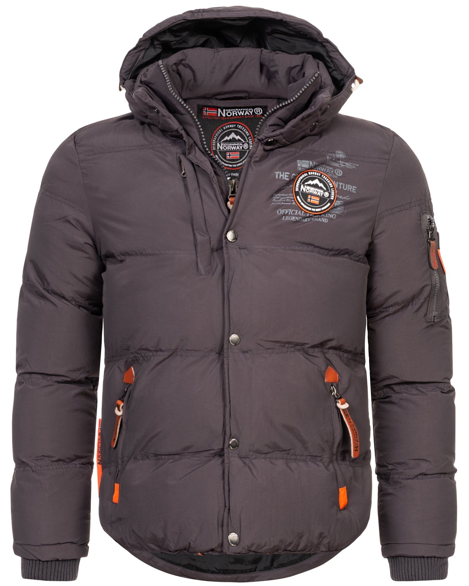 Geographical Norway Steppjacke Herren Winter Jacke Steppjacke Outdoor Jacke Parka Verveine Grau