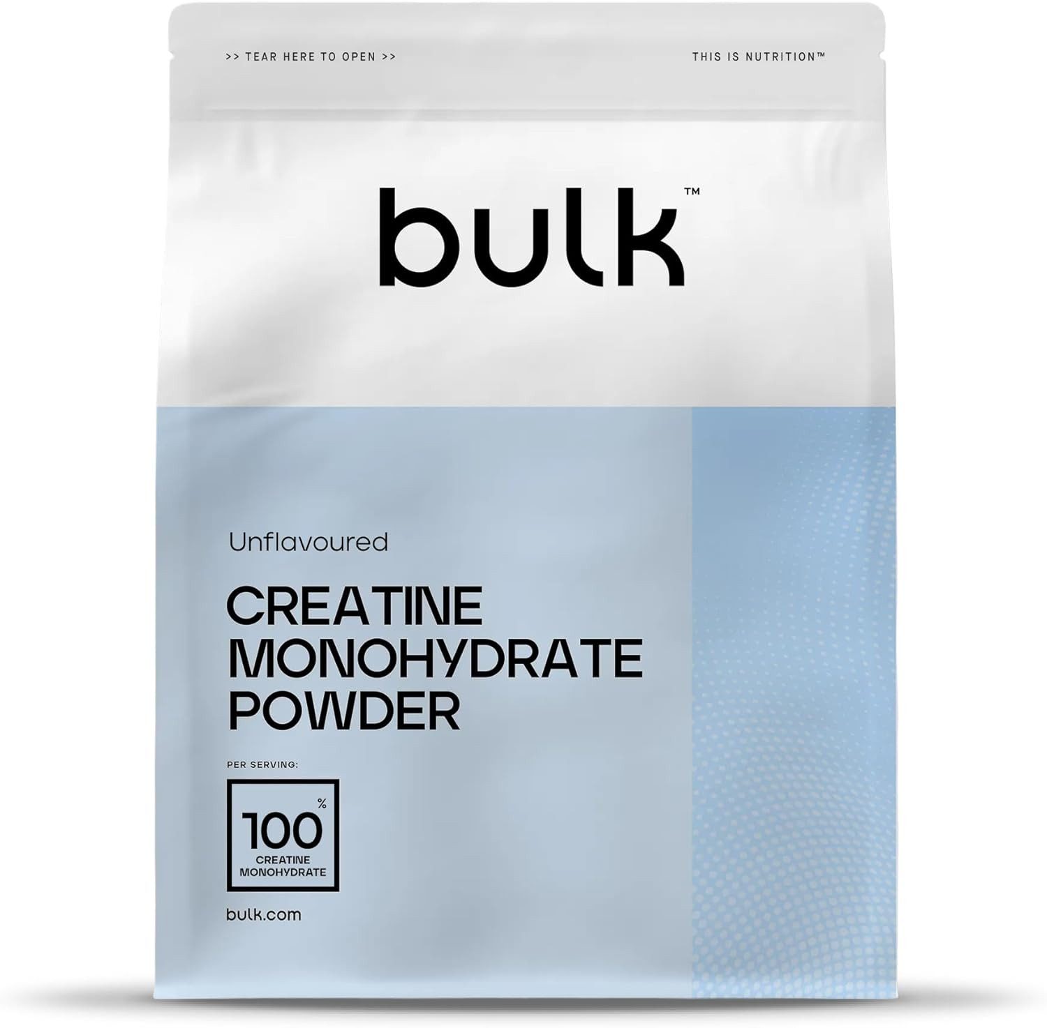 Bulk Creatin Monohydrat Pulver 500 g – Maximale Leistung für dein Training Pulver, 1 er vegan 100 % reines Creatin Monohydrat à 500 g, mikronisiert für optimale Löslichkeit