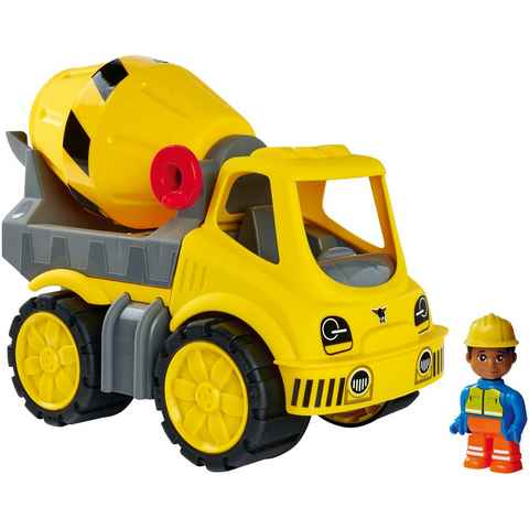 BIG Spielzeug-Betonmischer Power-Worker Zementmischer+ Figur, Made in Germany