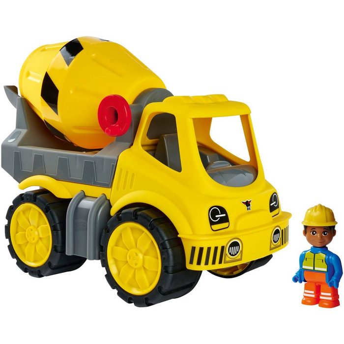 BIG Spielzeug-Betonmischer Power-Worker Zementmischer+ Figur Made in Germany