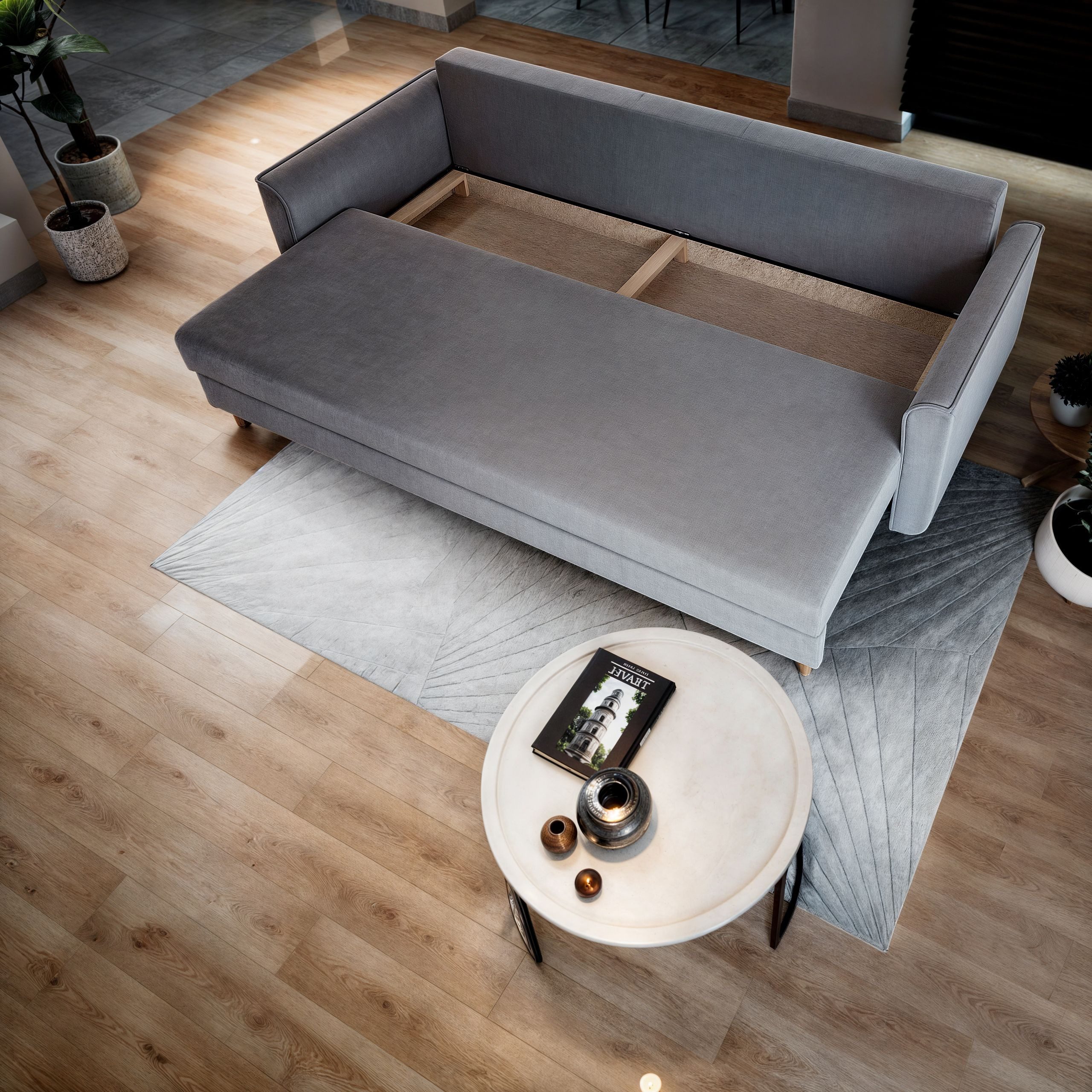 Masseno Sofa NAPOL mit Schlaffunktion, Schlafsofa, Couch mit Bettkasten