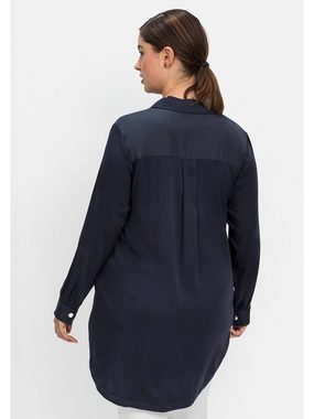 Sheego Longtunika Große Größen mit Hemdkragen und Reißverschluss