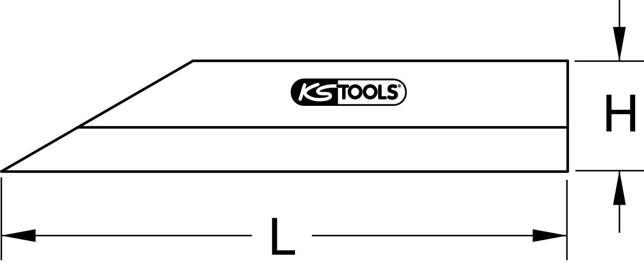 KS Tools Maßband Präzisions-Haarlineal, 400mm