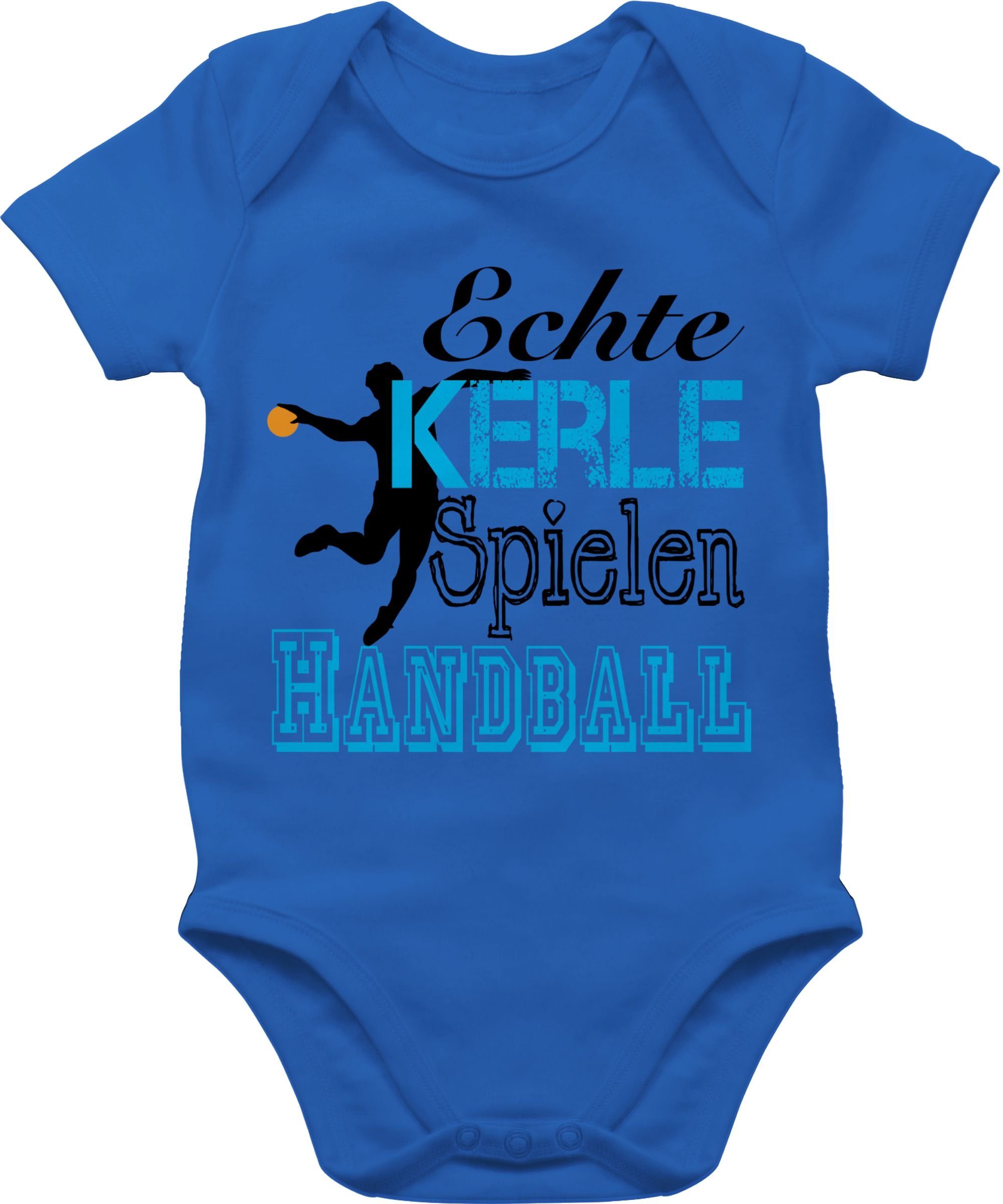 Shirtracer Shirtbody Echte Kerle Spielen Handball Sport & Bewegung Baby 1 Royalblau