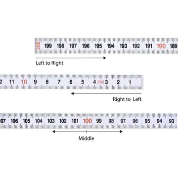 Maßband TO-7427325 Maßband selbstklebend 200 cm Stahl