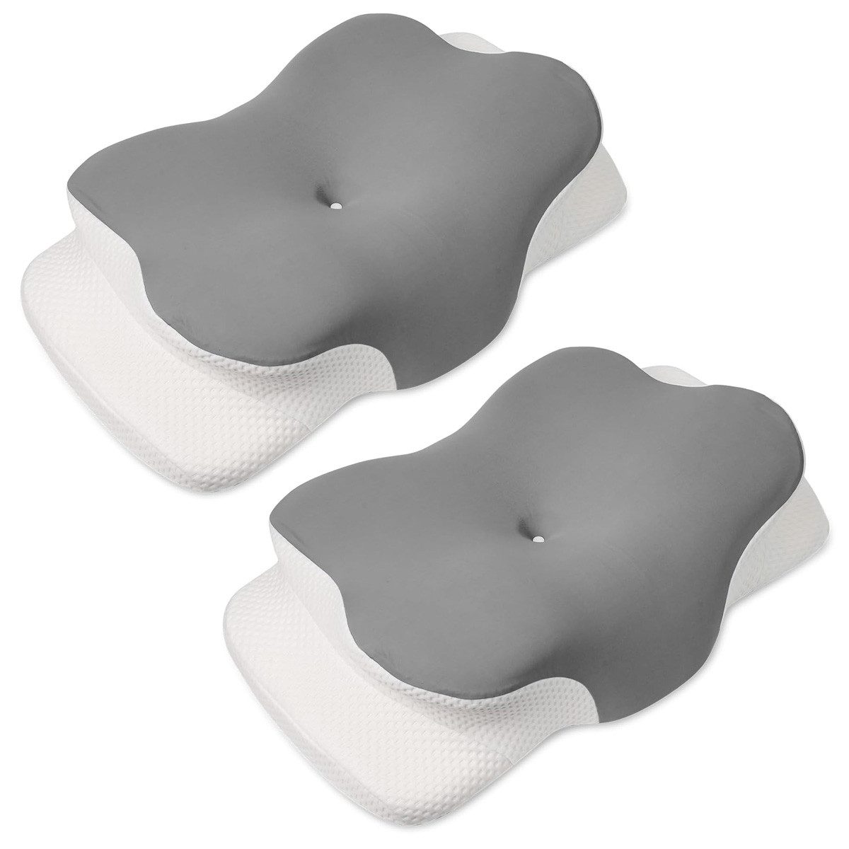 Simloveve Kopfkissen Nackenstützkissen,Nackenkissen,Seitenschläferkissen, Füllung: Memory Foam Kissen, Bezug: Abnehmbarer, atmungsaktiver Kissenbezug aus Eisseide, Kissen für Seiten Rücken & Bauchschläfer, stützendes Nackenkissen, ergonomisches Seitenschläferkissen