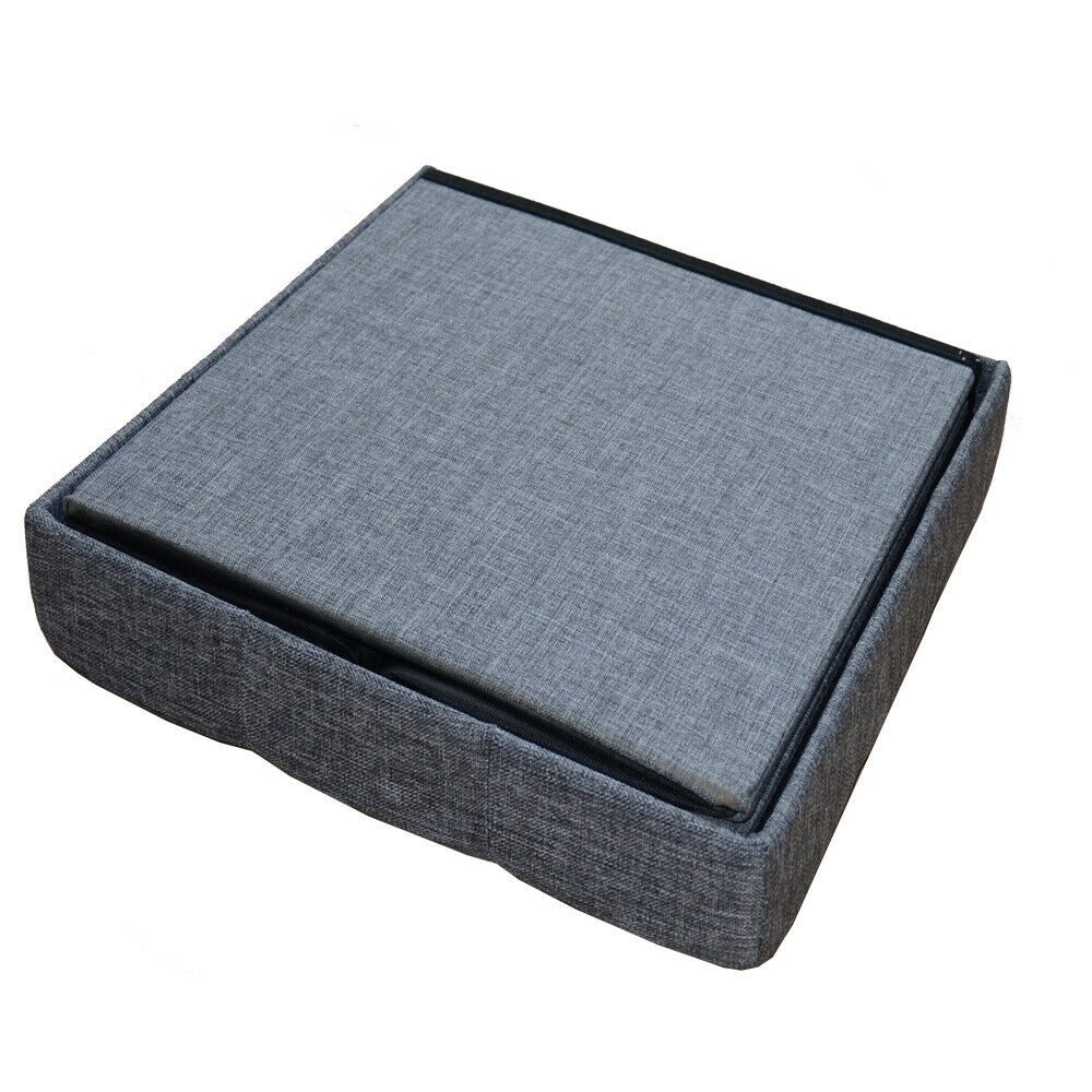 style home Sitzhocker mit Stauraum faltbare Sitzwürfel (Sitztruhe aus Leinen, 38 x 38 x 38 cm Grau), gepolstert Sitzbank Fußhocker für Wohnzimmer Schlafzimmer – Bild 5 von 5
