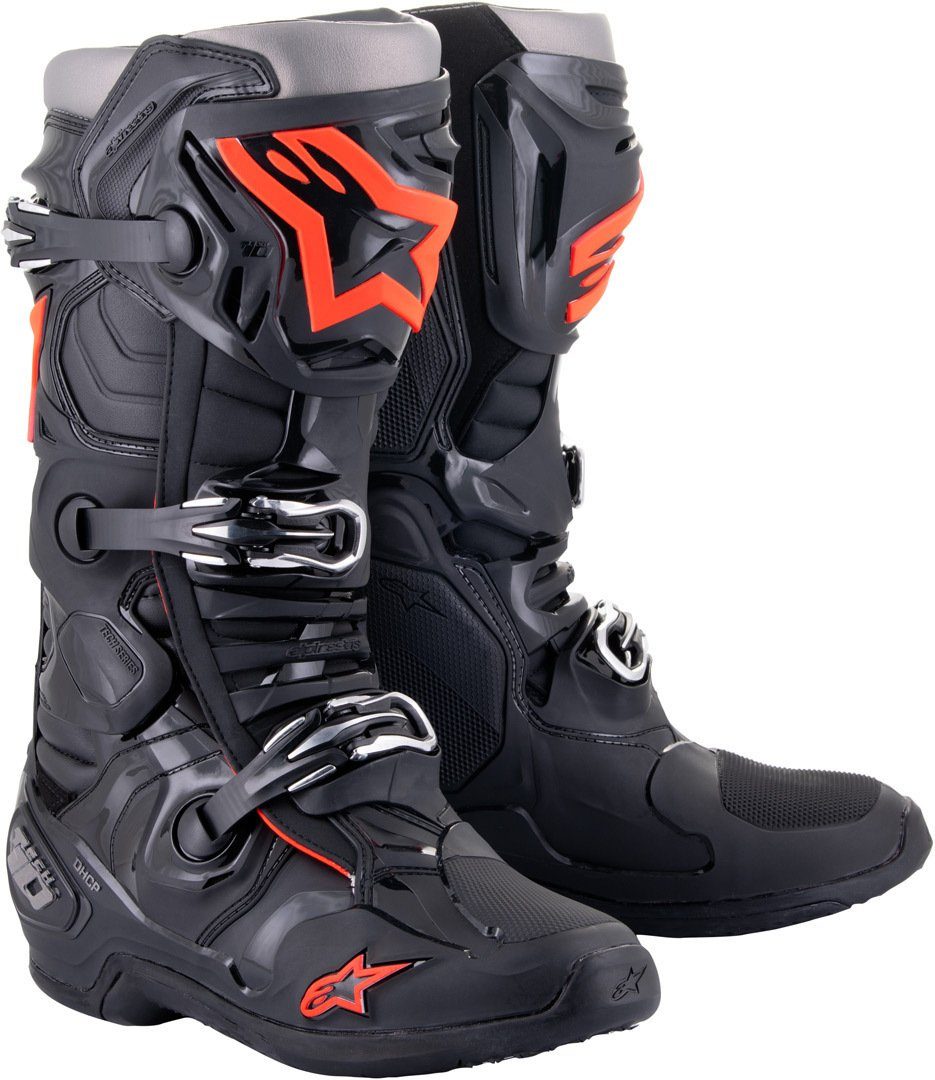Stiefel 10 Black/Red Alpinestars Motorradstiefel Motocross Tech