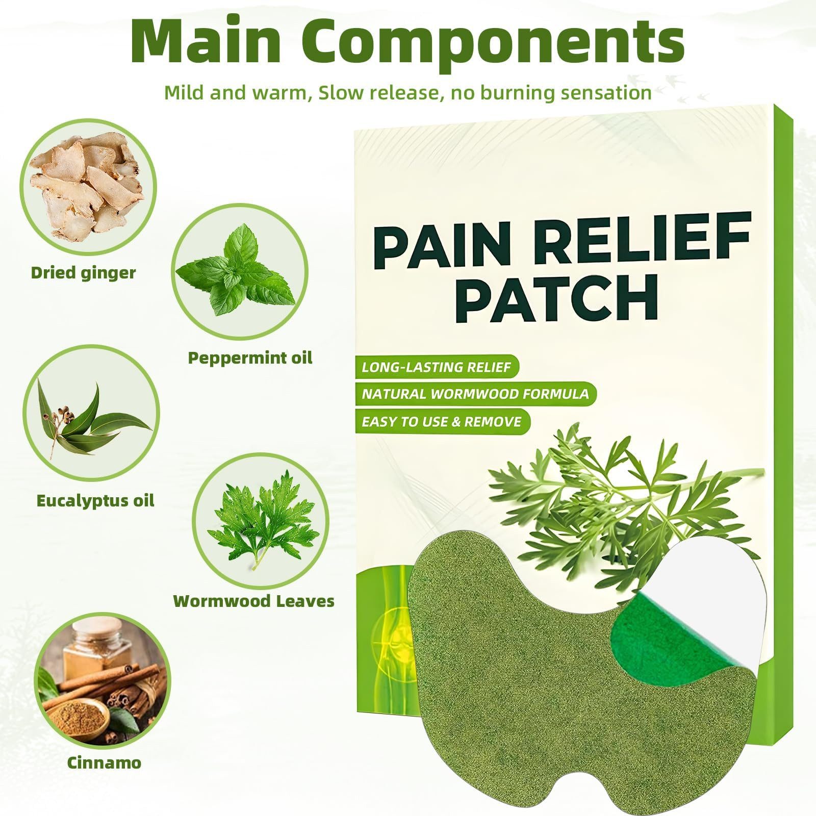 Bundviel Wärmepflaster 30x Schmerzlinderungspflaster für Knie Beifuß Knie