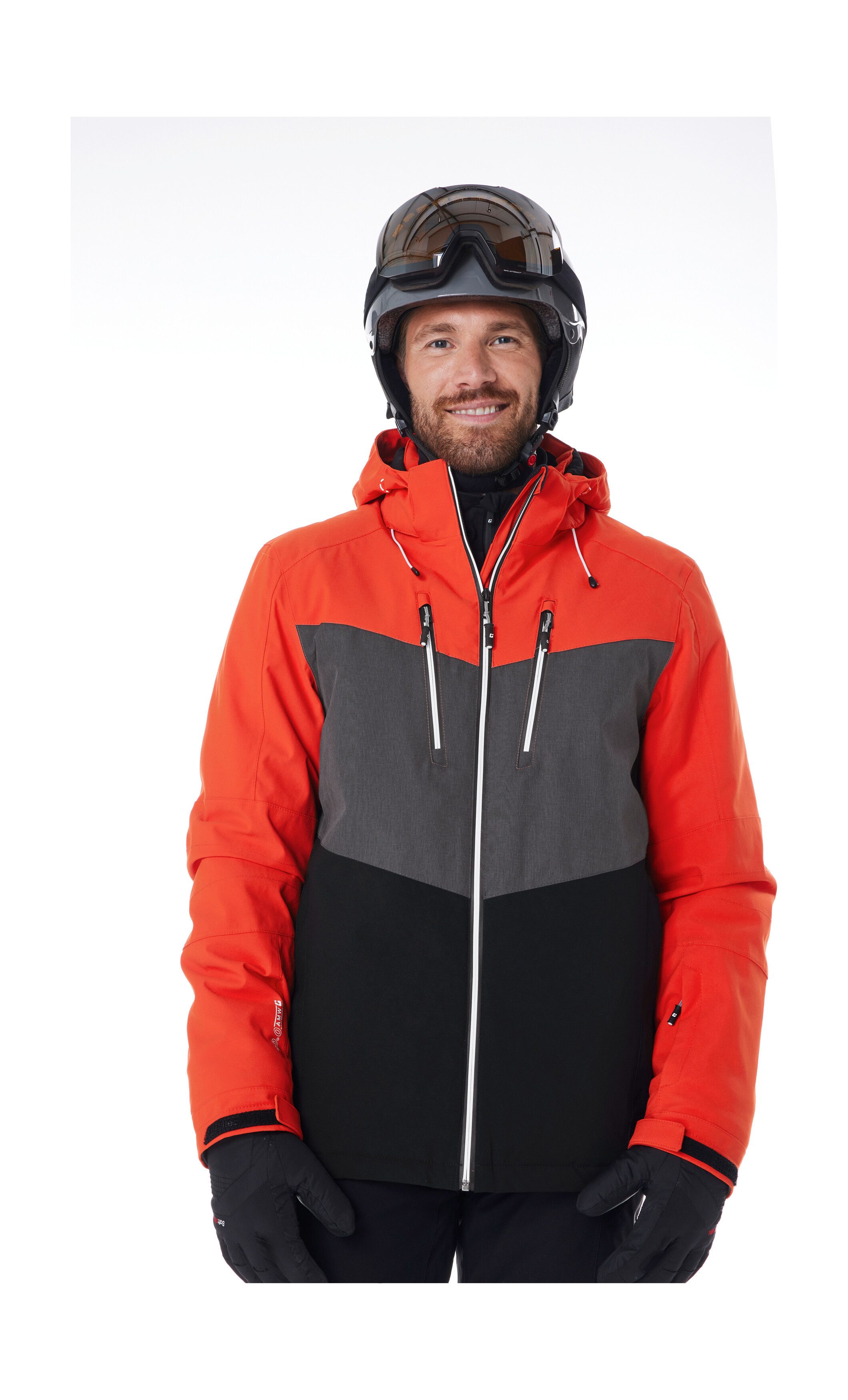 Killtec Skijacke KSW 45 MN SKI JCKT Trendige, wasserdichte Skijacke mit abnehmbarer Kapuze und Schneefang