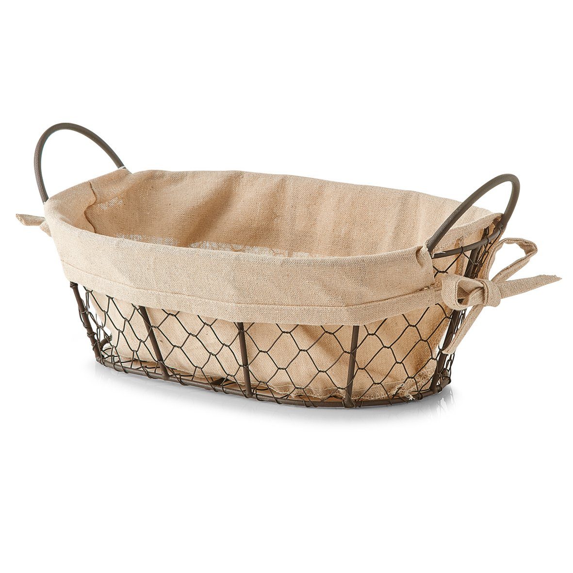 Basera® Aufbewahrungskorb Brotkorb / Obstkorb mit waschbarem Stoffeinsatz ( günstig online kaufen