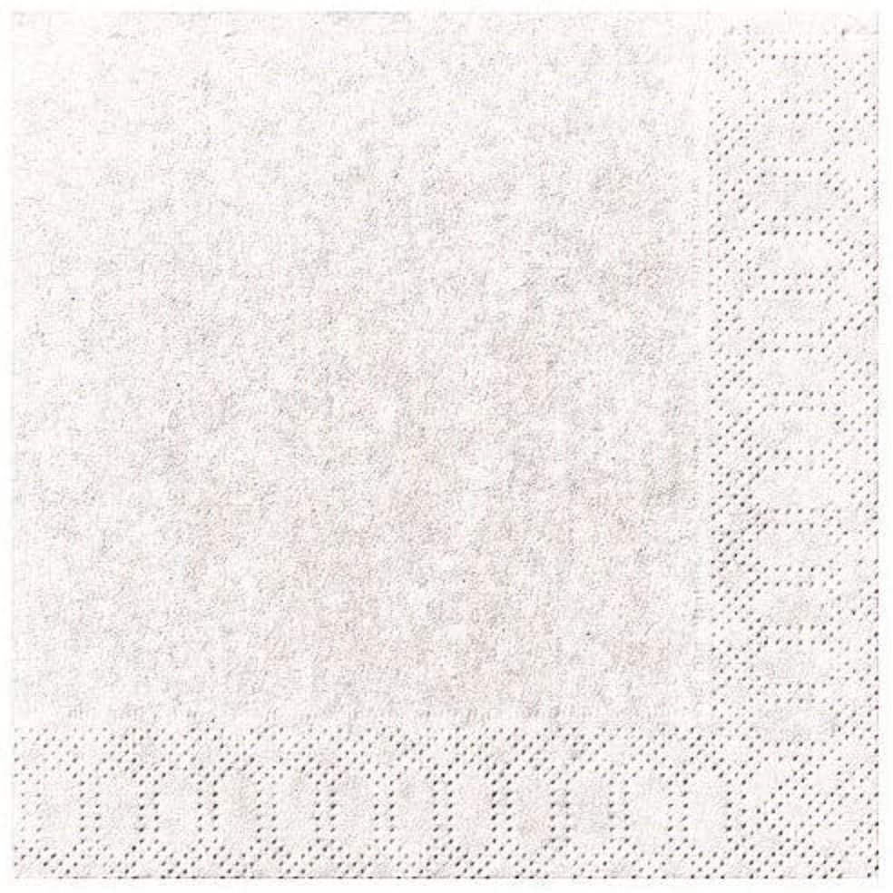 Duni Kugelschreiber Servietten 3lagig Tissue Uni weiß, 33 x 33 cm, 20