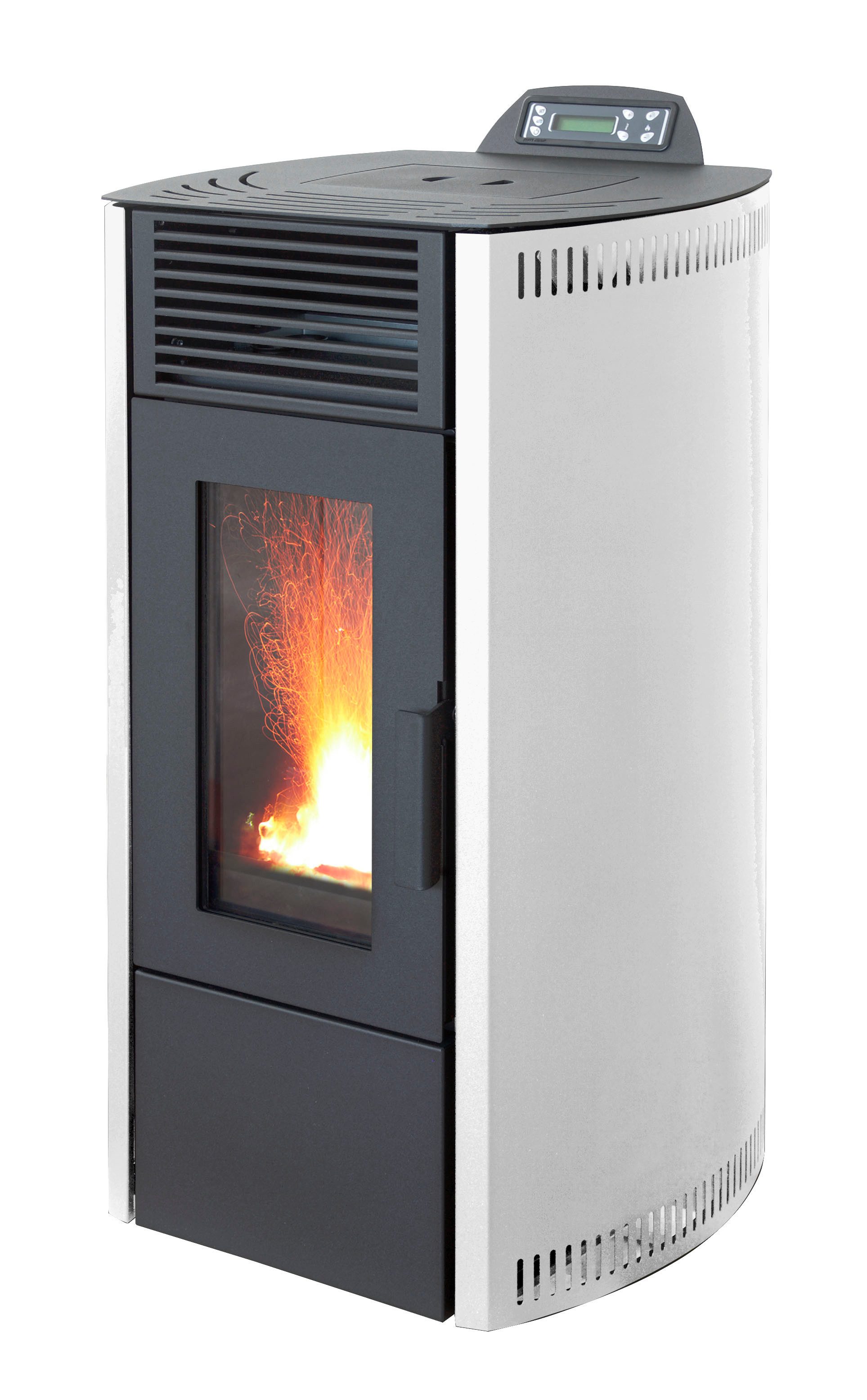 ROWI Pelletofen 8 kW - HPO 8/1 EASY II (weiß), 7,7 kW, Smart Home ready