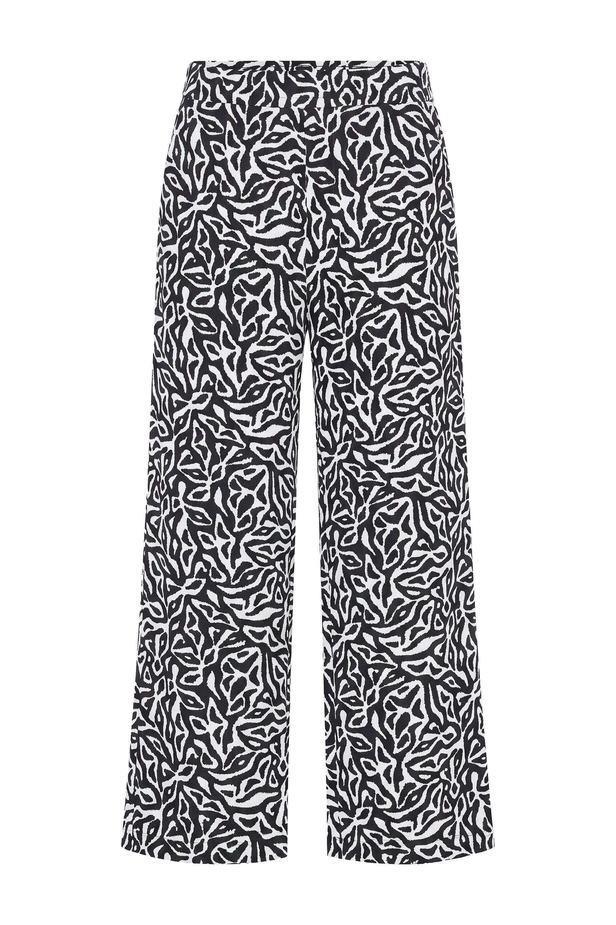 Studio Untold Schlupfhose Hose Wide Legs Alloverprint Elastikbund – Bild 2 von 4