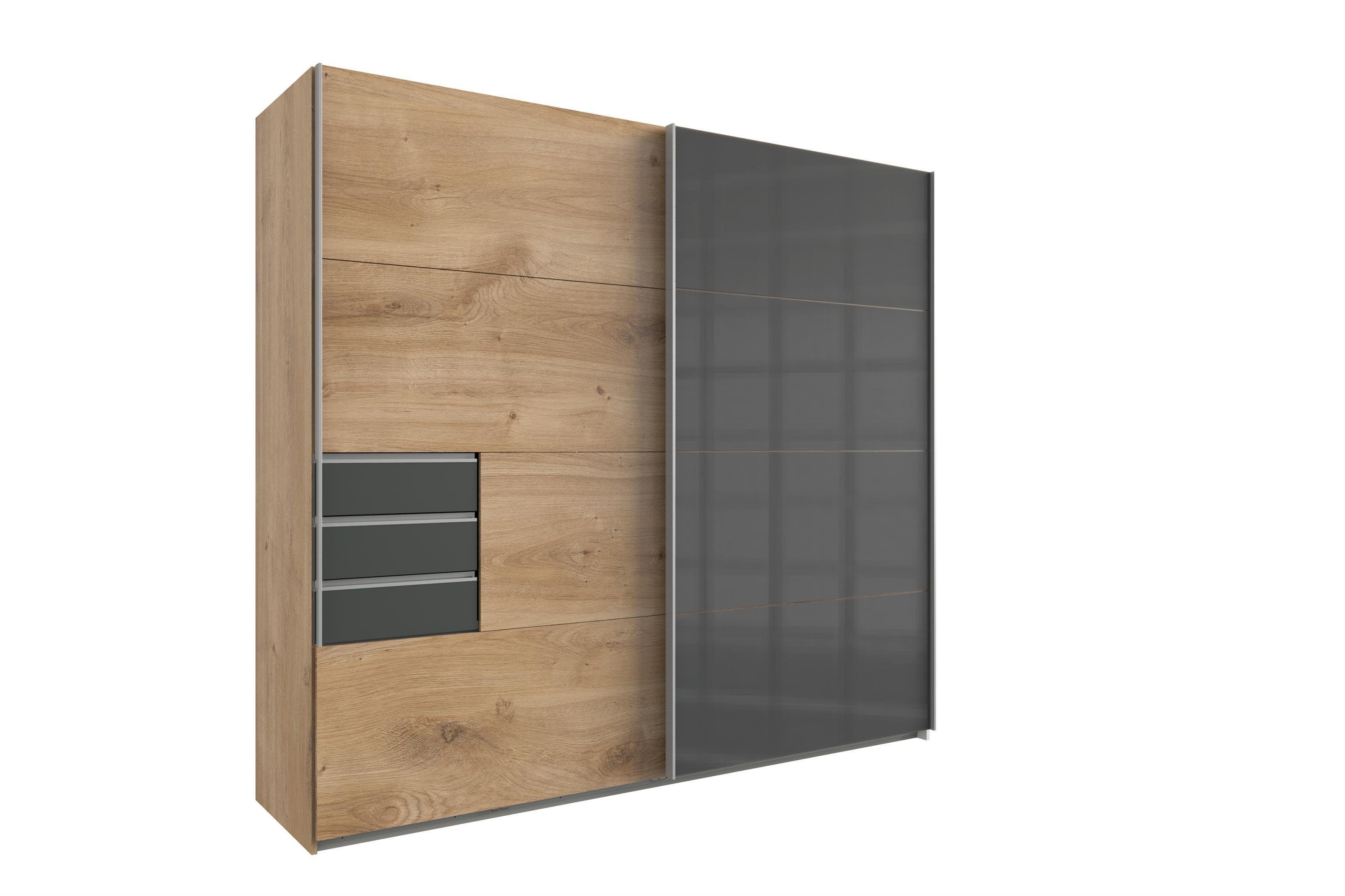 möbelando Schwebetürenschrank Susanetta 225 x 210 x 64 cm (B/H/T)