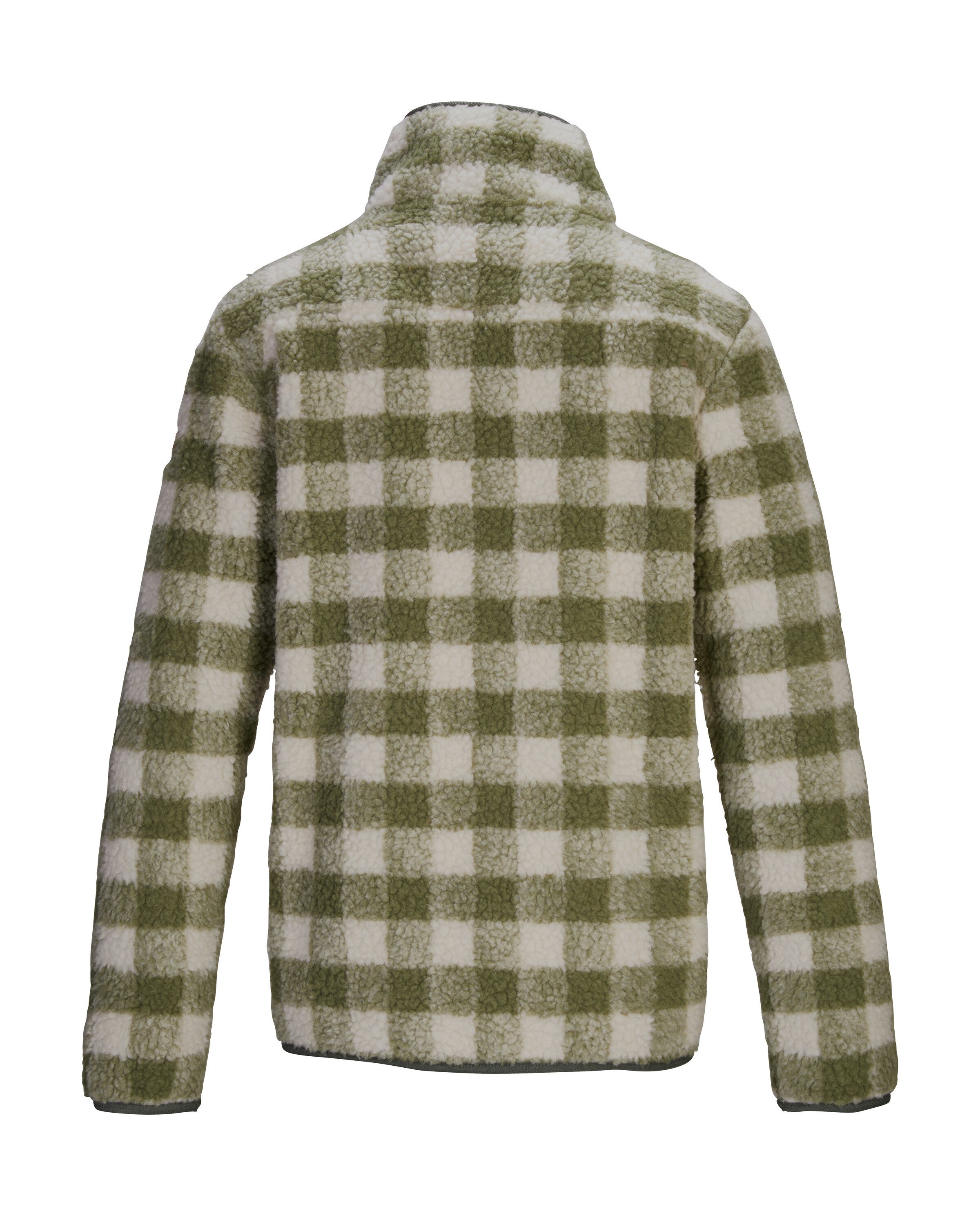 Killtec Fleecejacke KOW 244 BYS FLC JCKT Kinder Sherpa Fleecejacke mit Karomuster, Kinnschutz und Taschen