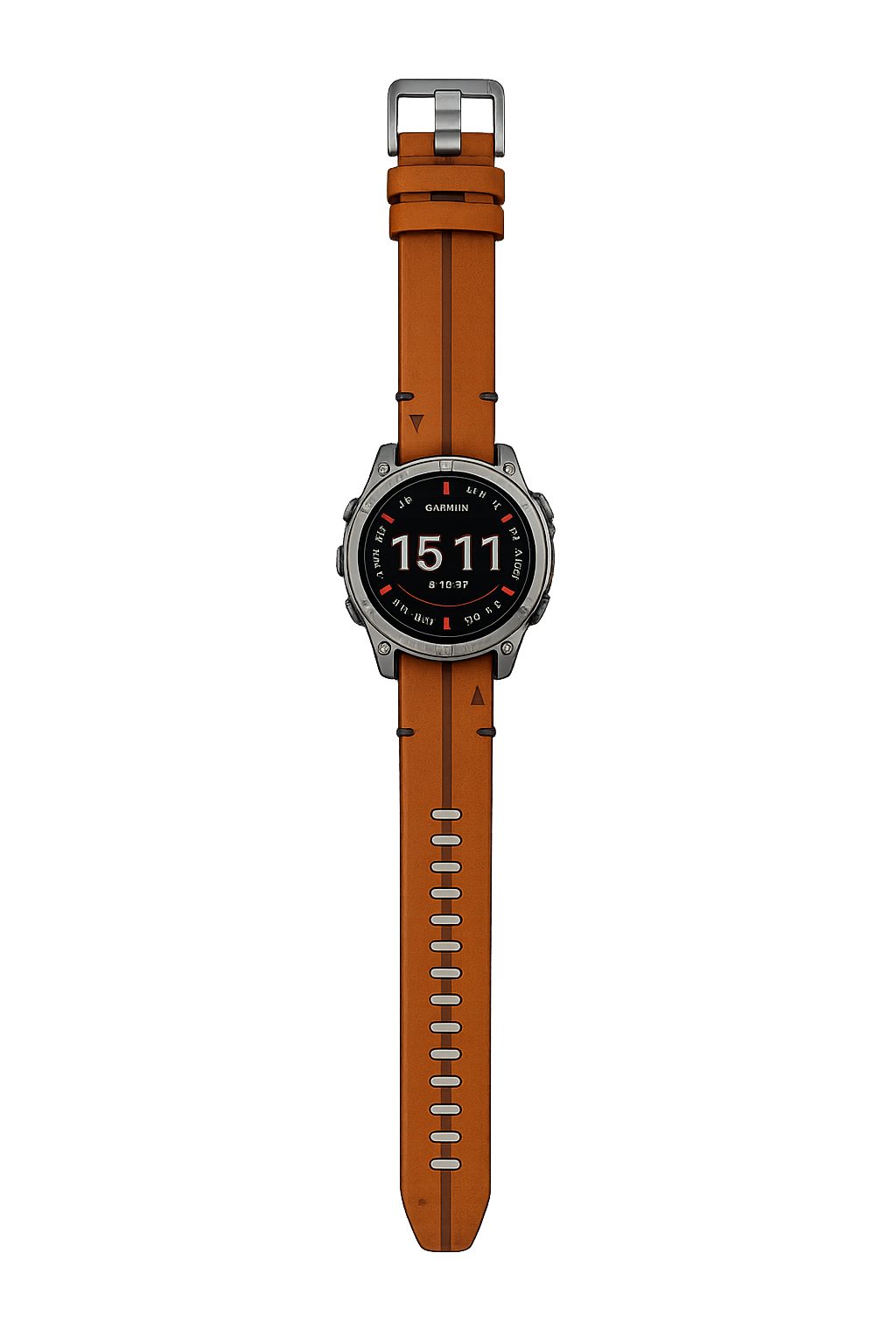 Garmin fēnix® 8 51mm Smartwatch (3,56 cm cm/1,4 Zoll, Garmin OS) Packung, 3-tlg., Smartwatch, Leder- & Silikonarmband, Ladekabel, AMOLED; Saphirglas; Titan; Taschenlampe; Mikro & Speaker; Tauchfest