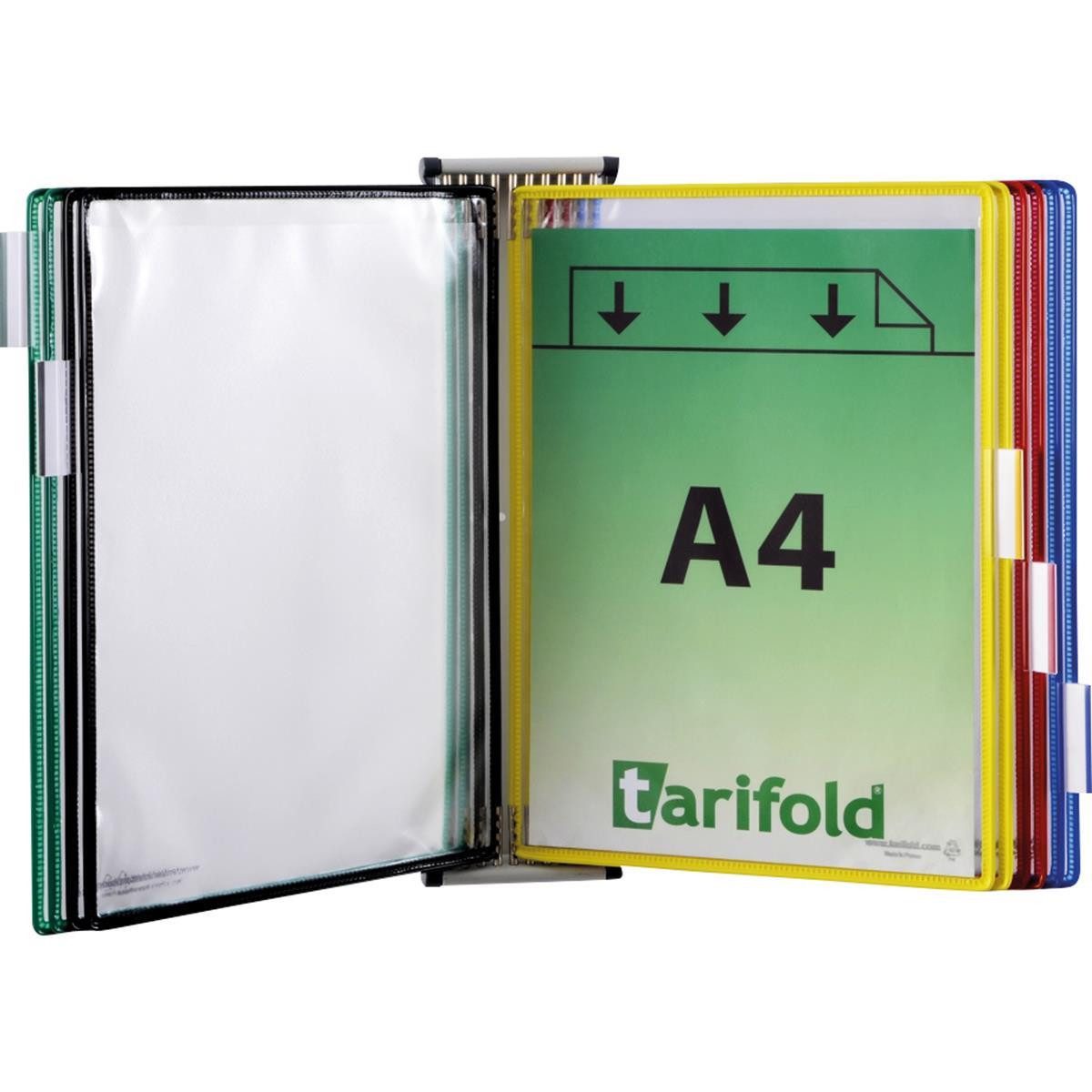 Tarifold Waschtisch-Vorwandelement 414109 DIN A4 farbsortiert mit 10 St. Sichttafeln