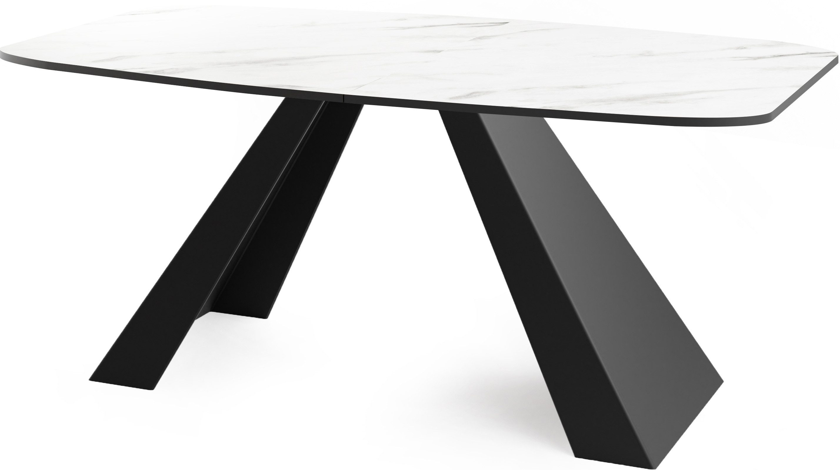WFL GROUP Esstisch Monte ausziehbar rechteckig industrial mit schwarzen Metallbeinen (MADE IN EU, erhältlich in zwei Größen – 160/180 cm, ausziehbar auf 200/220 cm), moderner Tisch in Holzoptik für Küche, Esszimmer oder Wohnzimmer