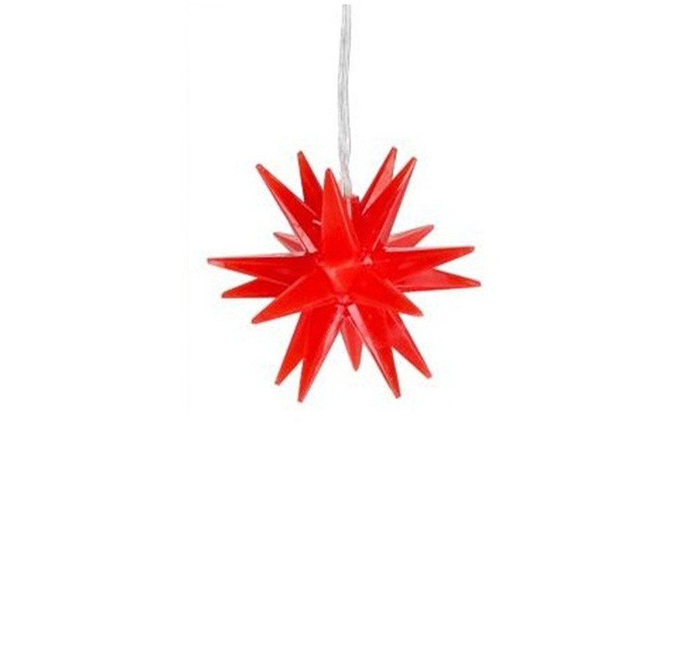 Meinposten Dekostern Stern 3D Weihnachtsbeleuchtung Beleuchtung Rot weiß LED, 1 St.