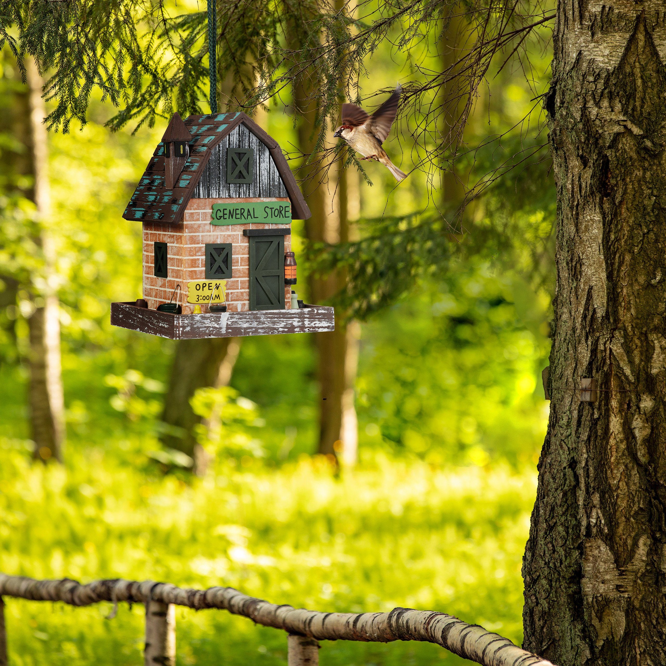 relaxdays Vogelhaus Deko Vogelhaus Laden-Design