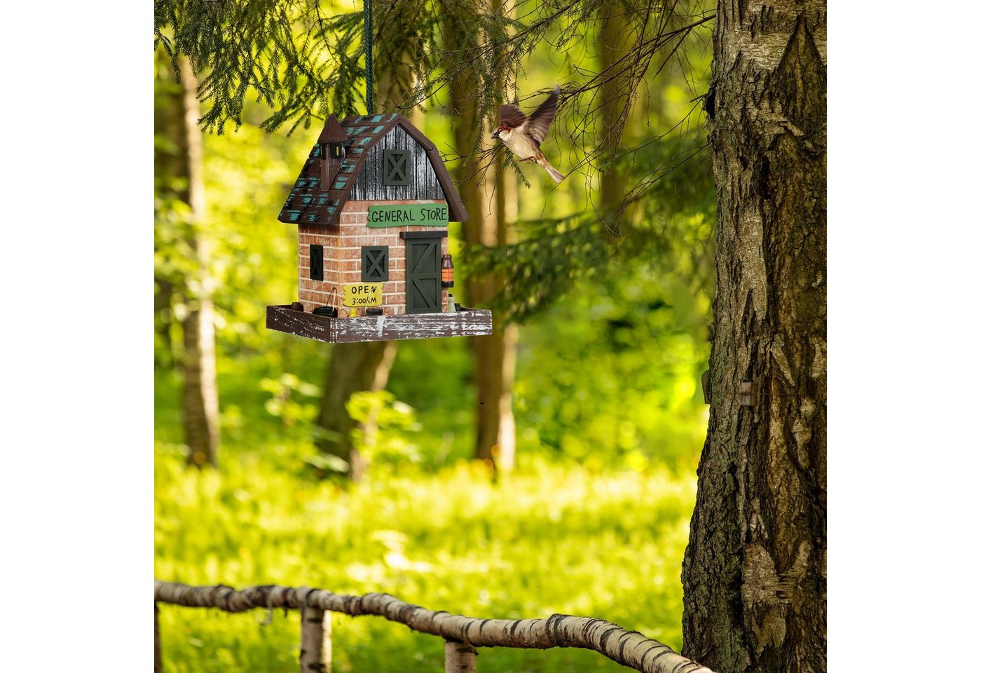 Thumbnail - relaxdays Vogelhaus Deko Vogelhaus Laden-Design