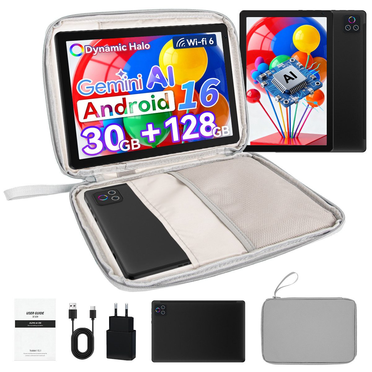BUFO 10,1 Zoll, Octa-Core 4GB/6GB RAM+128GB, 1280x800 IPS HD, Android 15/16 Tablet (10", 128 GB, Android 16, WiFi 6)