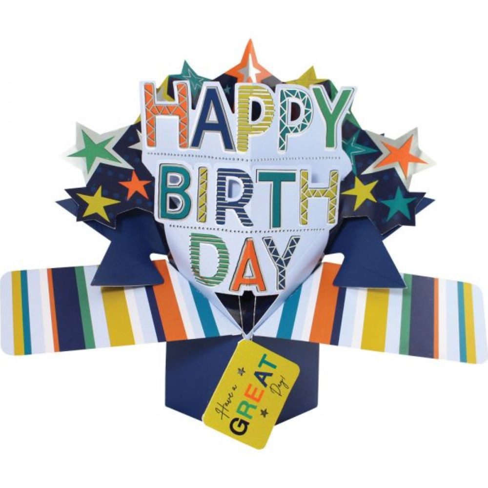 Grußkarten Grußkarte PopUp 'Happy Birthday' Stars