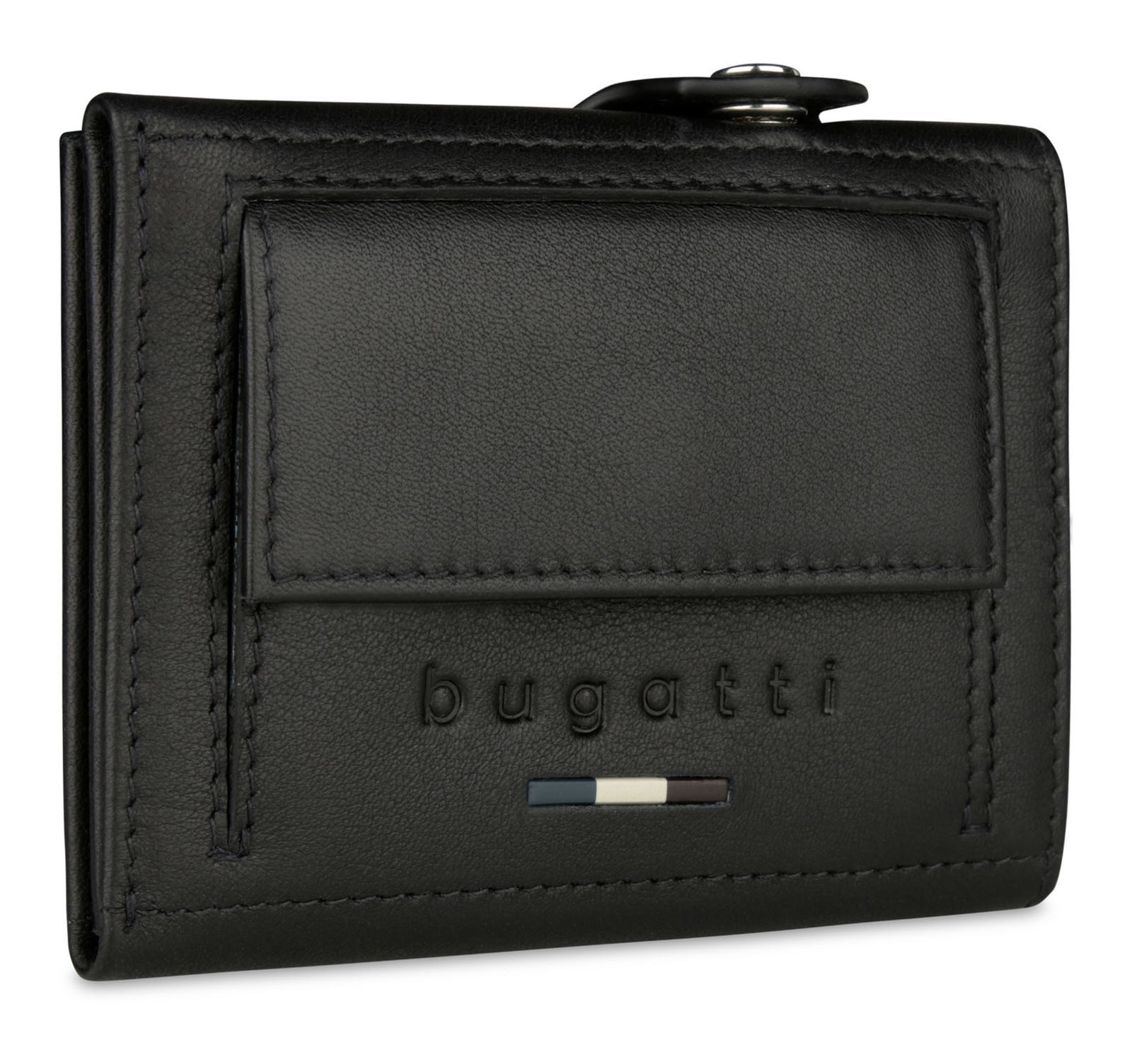 bugatti Kartenetui Mini Wallet, aus echtem Rindsleder mit RFID-Blocker Schutz
