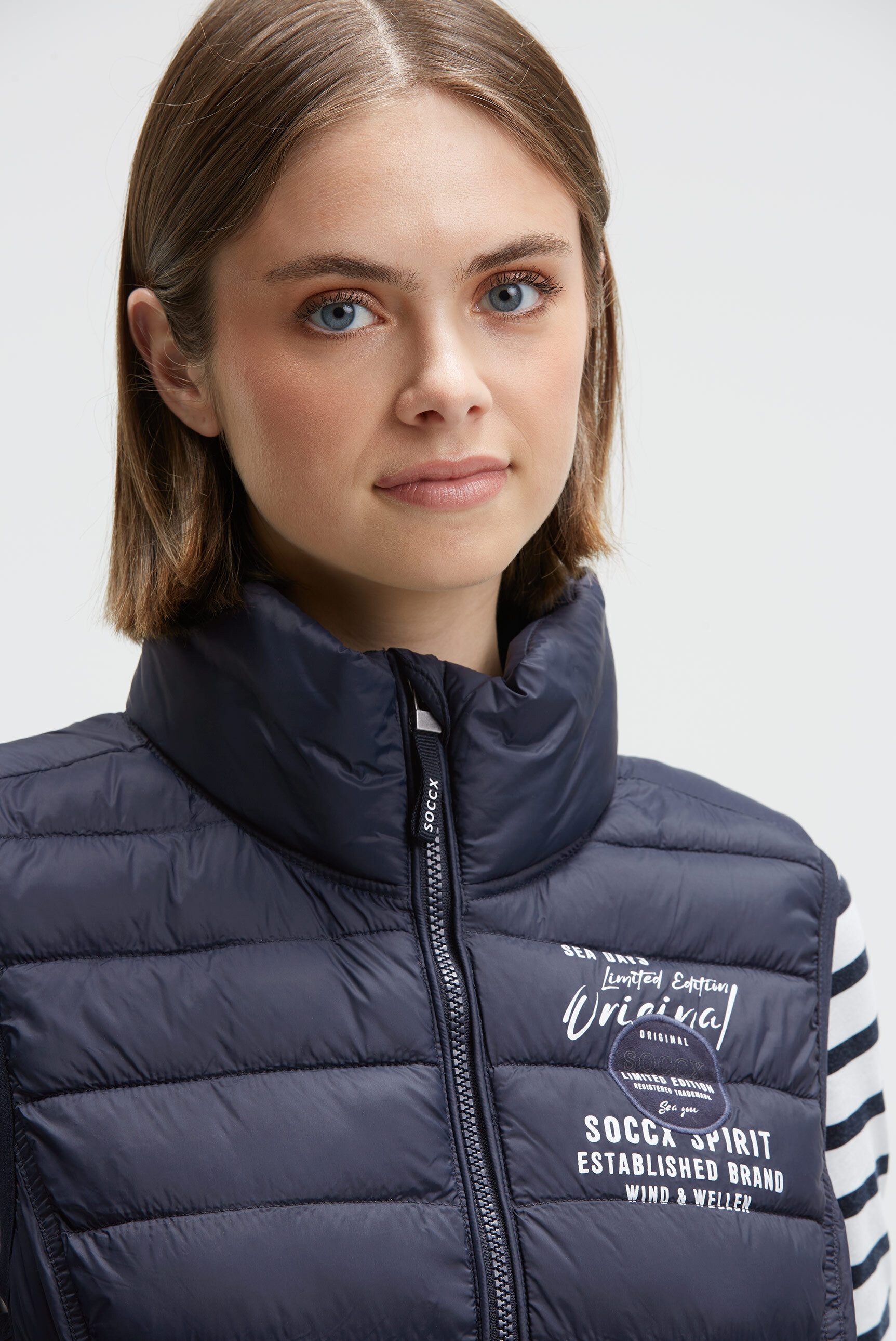 SOCCX Steppweste mit elastischem Saumabschluss