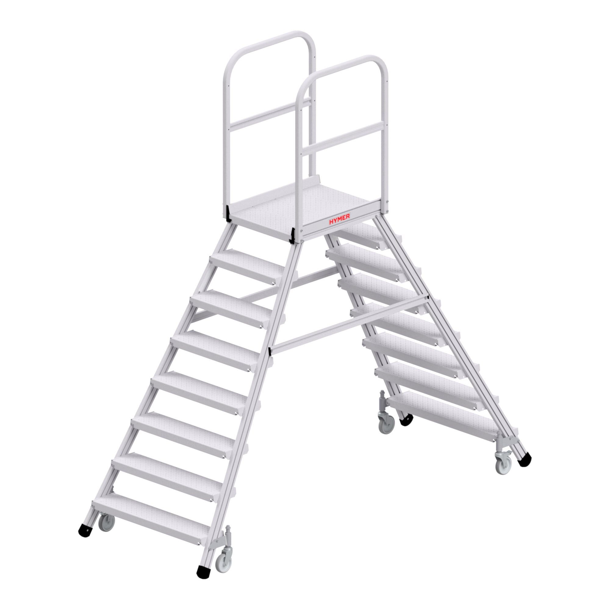 Hymer Treppenstufe Hymer Podesttreppe R13 fahrbar, beidseitig begehbar, 2x8 Stufen, Stand