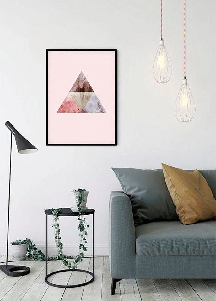 Komar Poster Triangles Top Red, Wohnzimmer Formen, Kunst Schlafzimmer, St), Kinderzimmer, (1