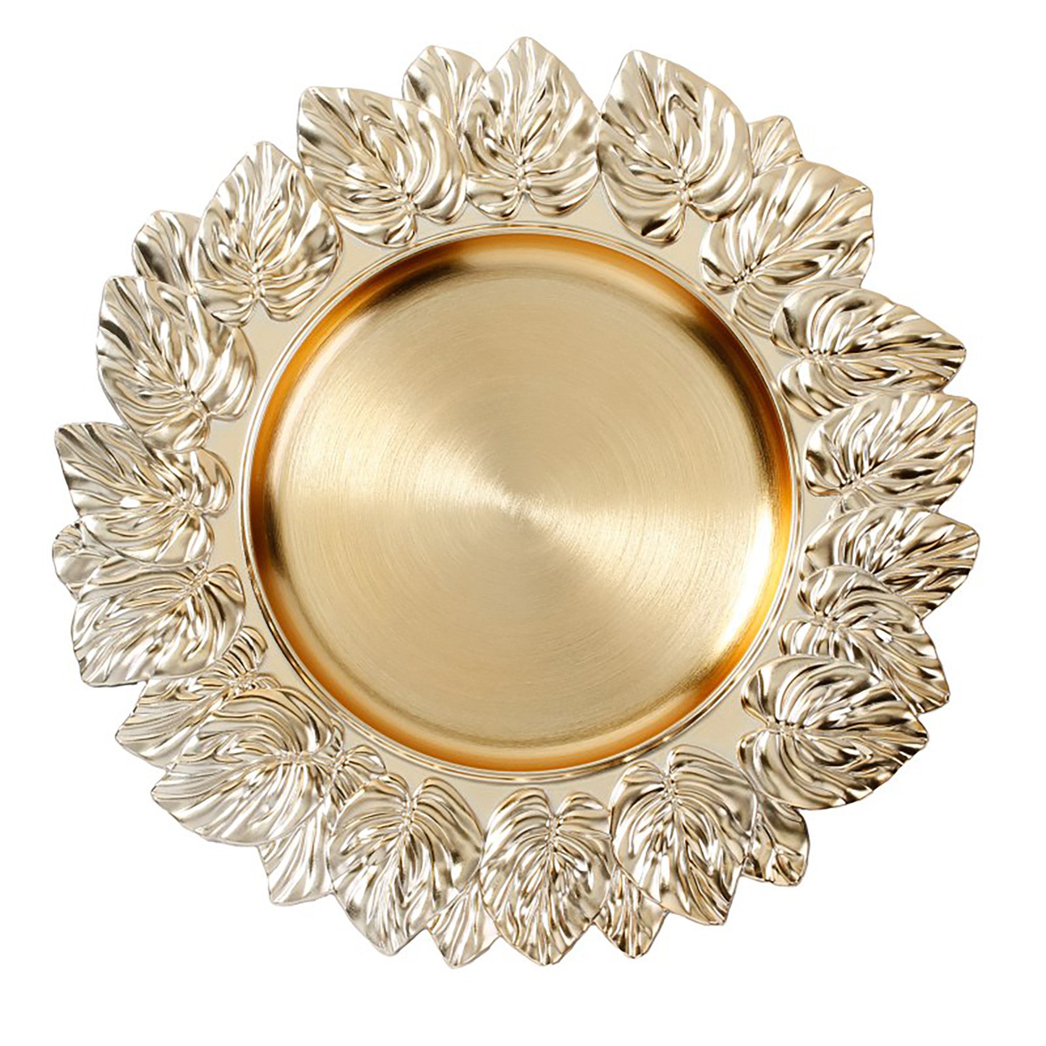 MAGIC by Inge Dekoteller, Dekoteller 35cm Kunststoff Blätter - Gold günstig online kaufen