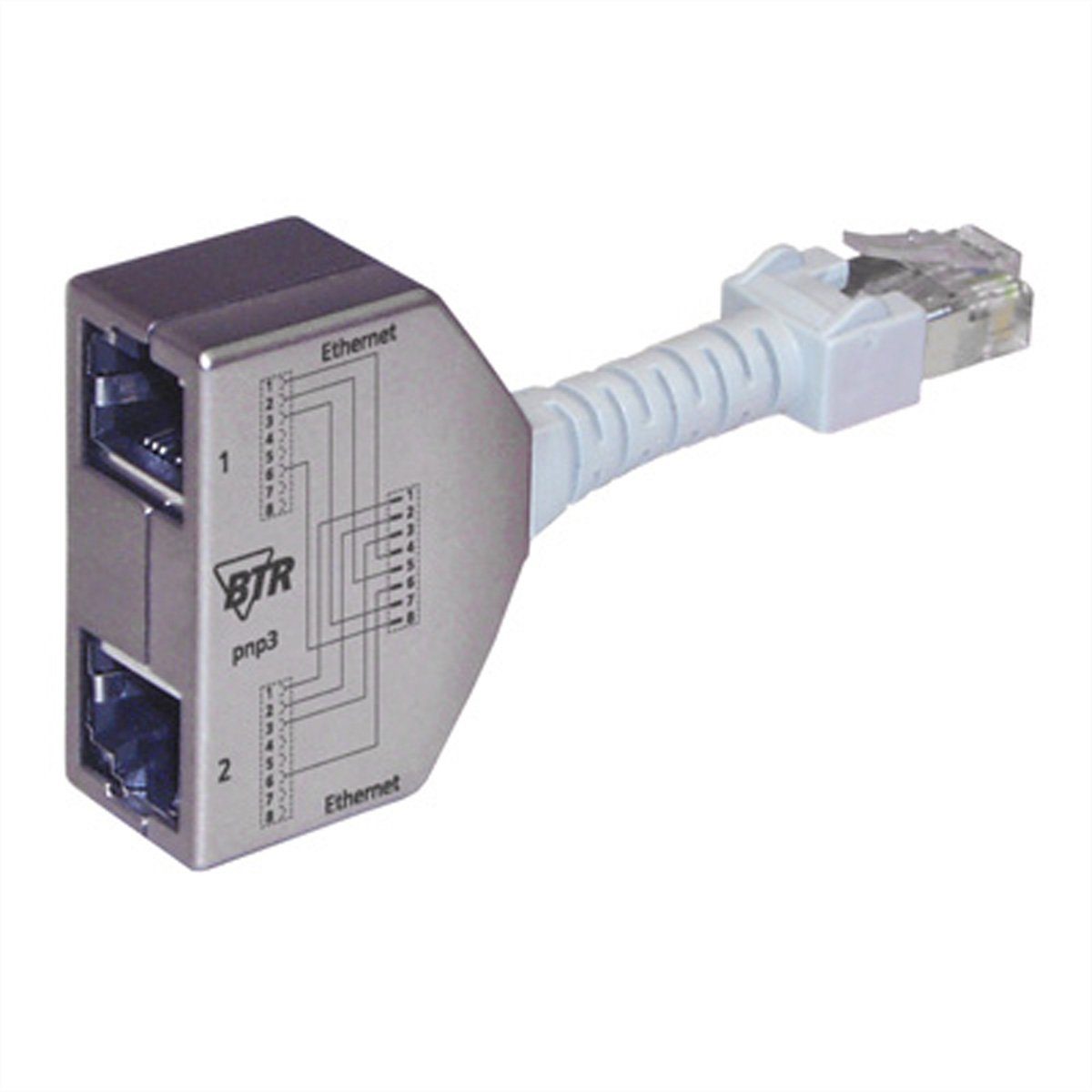 Metz Connect Cable Sharing Adapter pnp3 Netzwerk-Panel (Ethernet/Ethernet, 2 St., 130548-03-E)