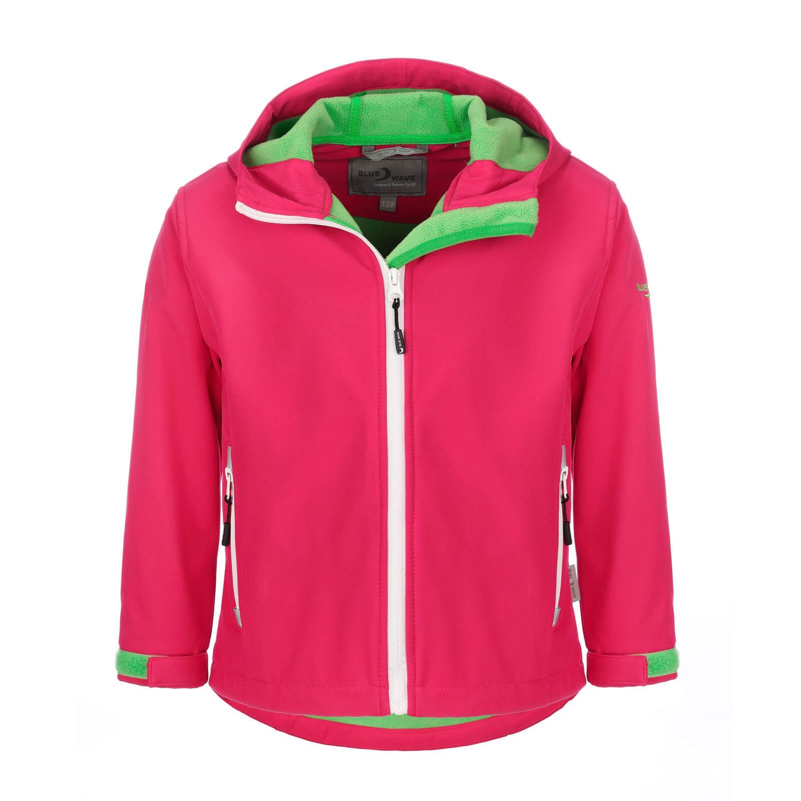 pink weiß Winddicht Mädchen Jacke Bonnie / Blue - Atmungsaktiv Softshelljacke Wave Outdoor-Jacke & Kinder