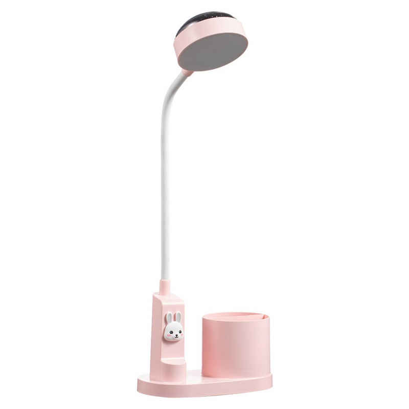 GelldG Schreibtischlampe »Schreibtischlampe Kinder Nachttischlampe mit Stifthalter, Tischlampe mit automatischem Farbwechsel, dimmbare wiederaufladbare LED-Leselampe für Kinder (Rosa)«