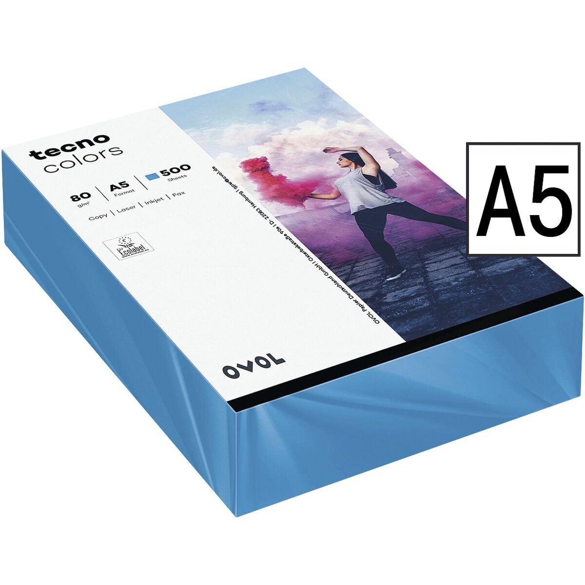 Inapa tecno Druckerpapier Rainbow, Intensivfarben, Format DIN A5, 80 g/m²