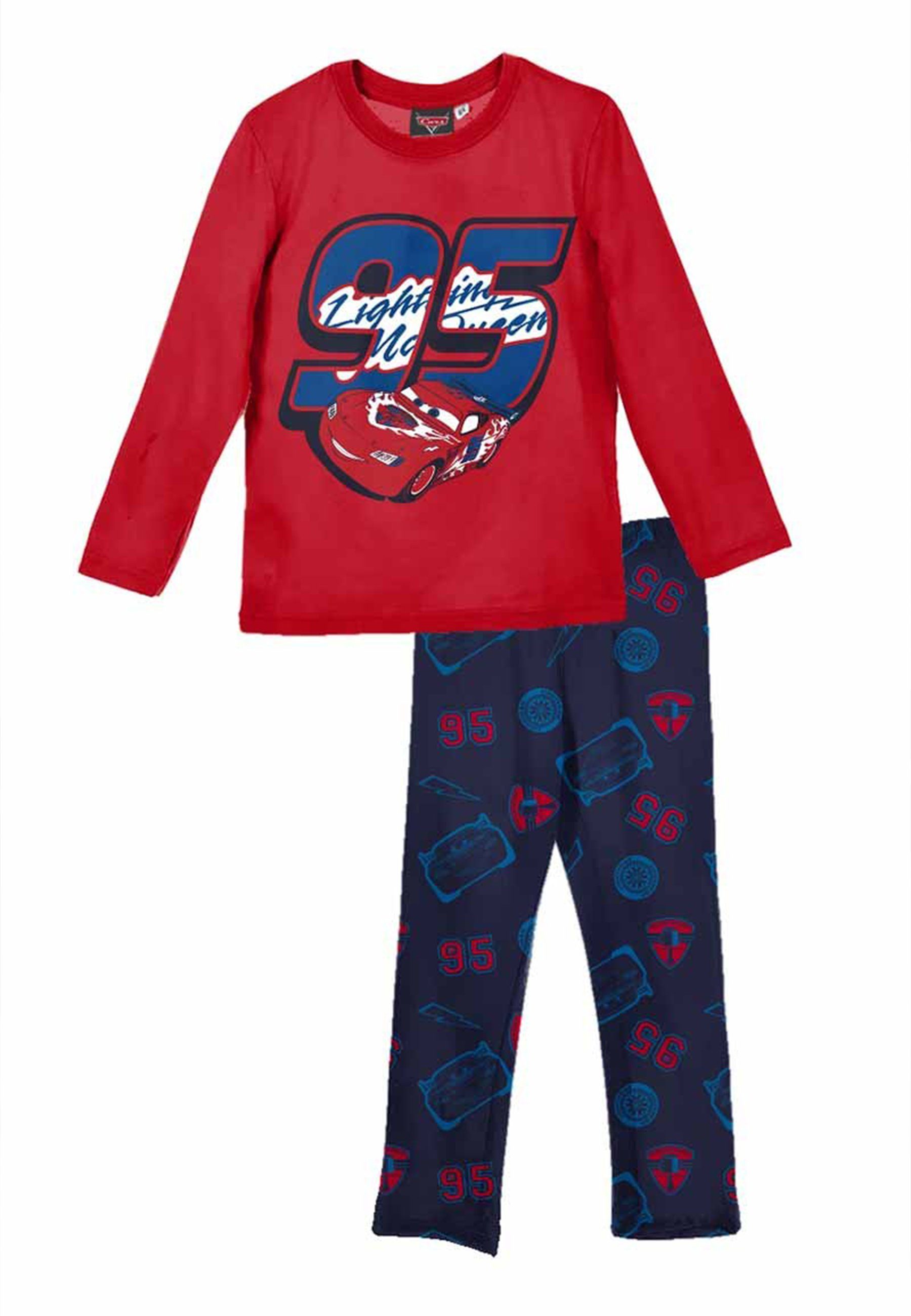 Disney Cars Schlafanzug Kinder Jungen Pyjama Lang Schlafanzug langarm (2 tlg) Rot