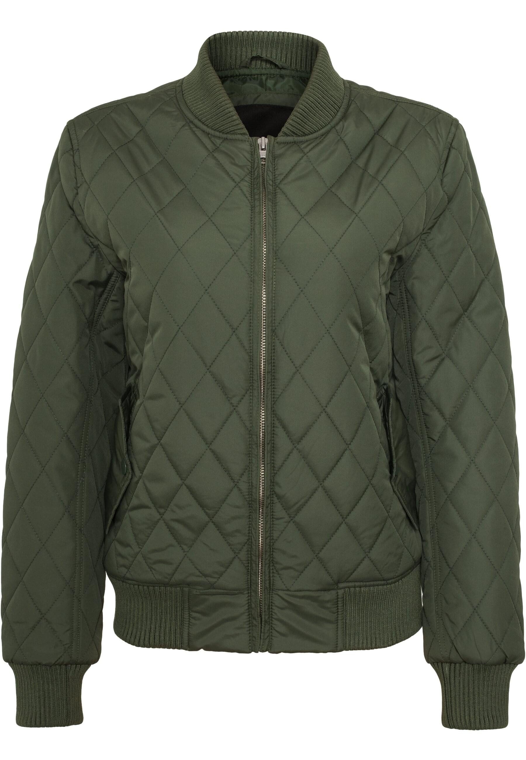 URBAN CLASSICS Allwetterjacke Urban Classics Damen Ladies Diamond Quilt Nylon Jacket (1-St)