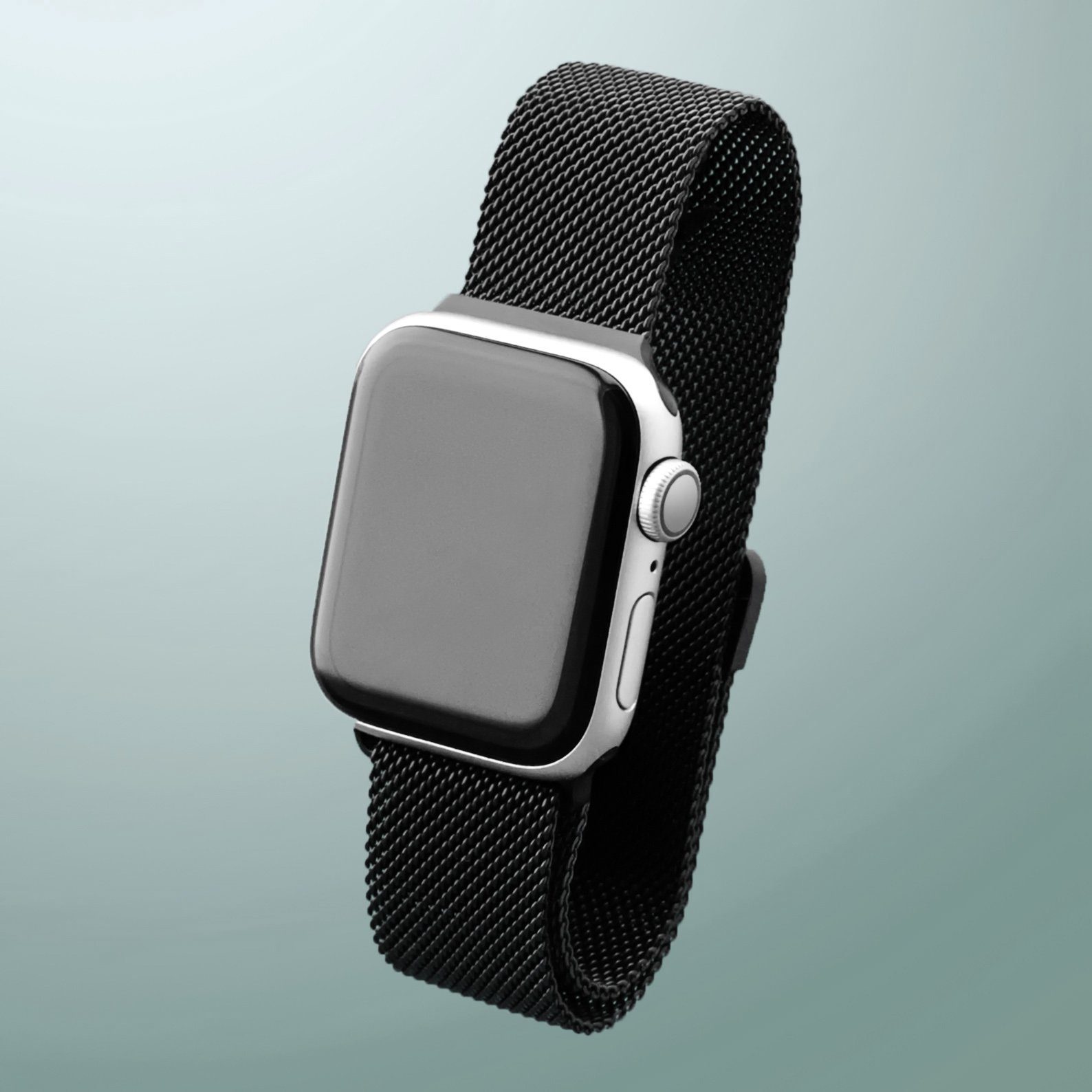 PRECORN Smartwatch-Armband Ersatzarmband in schwarz mit Magnet für Apple Watch 8/7/6/5/4/3/2/1/SE