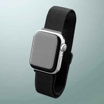 PRECORN Smartwatch-Armband »Ersatzarmband in schwarz mit Magnet für Apple Watch 8/7/6/5/4/3/2/1/SE«