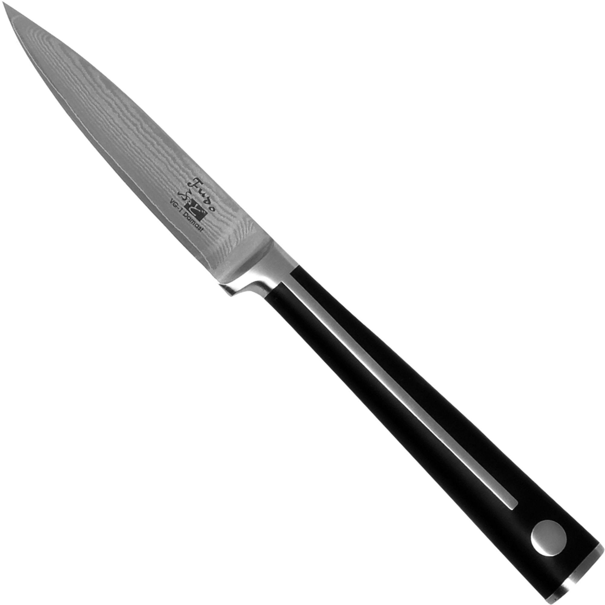 Haller Messer Universalküchenmesser Fudo Ko Hocho Damast Küchenmesser, VG-1-Damast, 10 cm