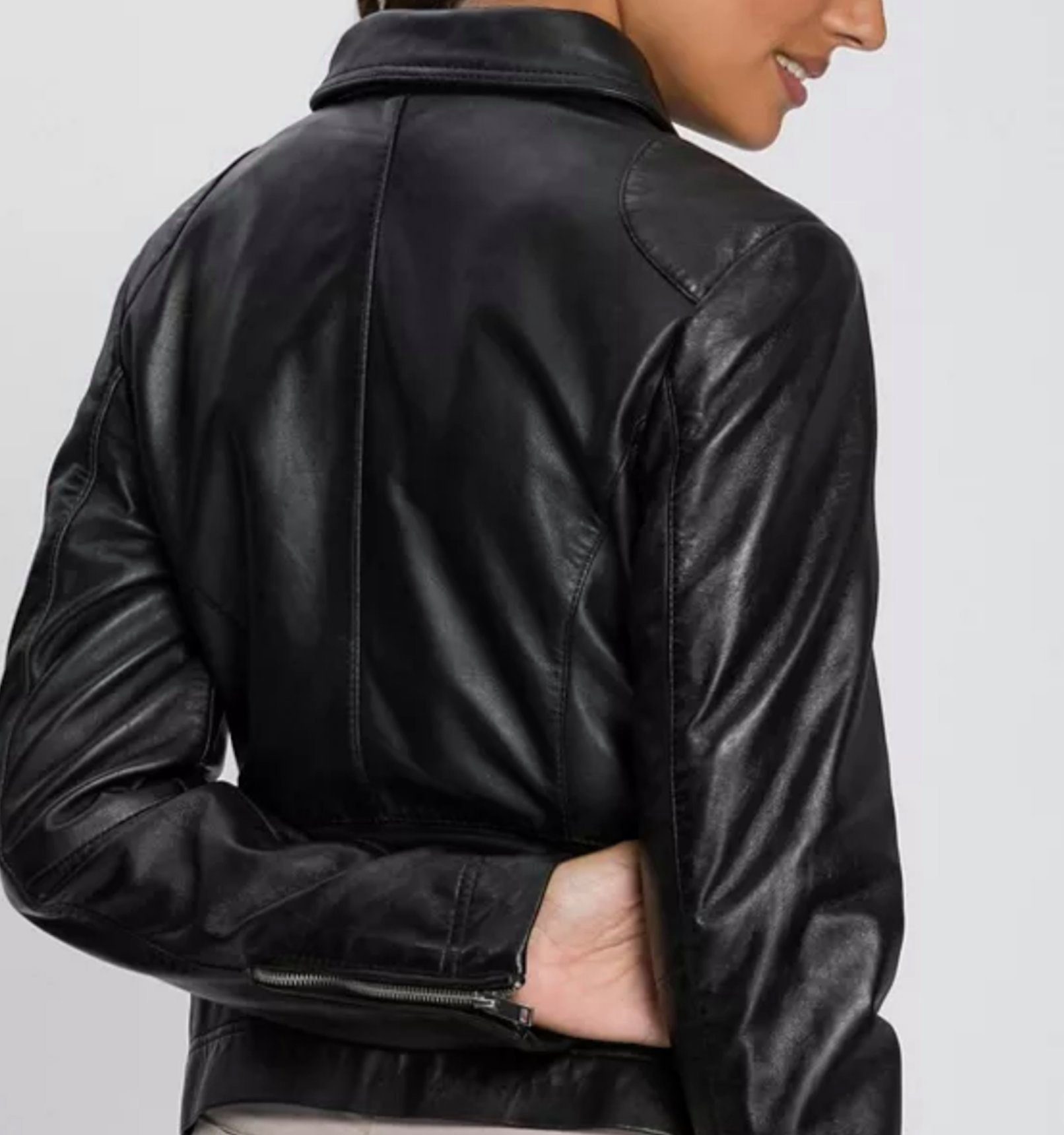 Keskin Collection Lederjacke Keskin Collection Lederjacke Blazer Leder Damen Lammnappa Schwarz Rot