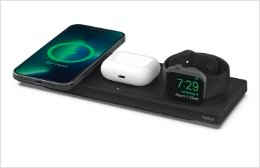 Belkin Drahtloses 3-in-1-Ladepad mit MagSafe iPhone 12/13 Smartphone-Ladegerät